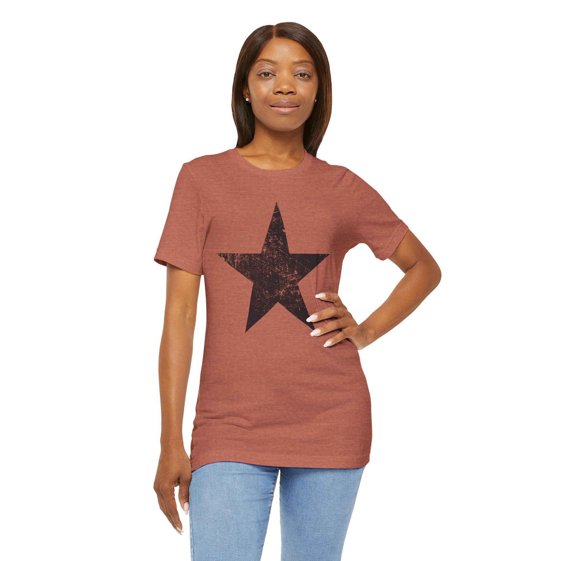 Black Distressed Star