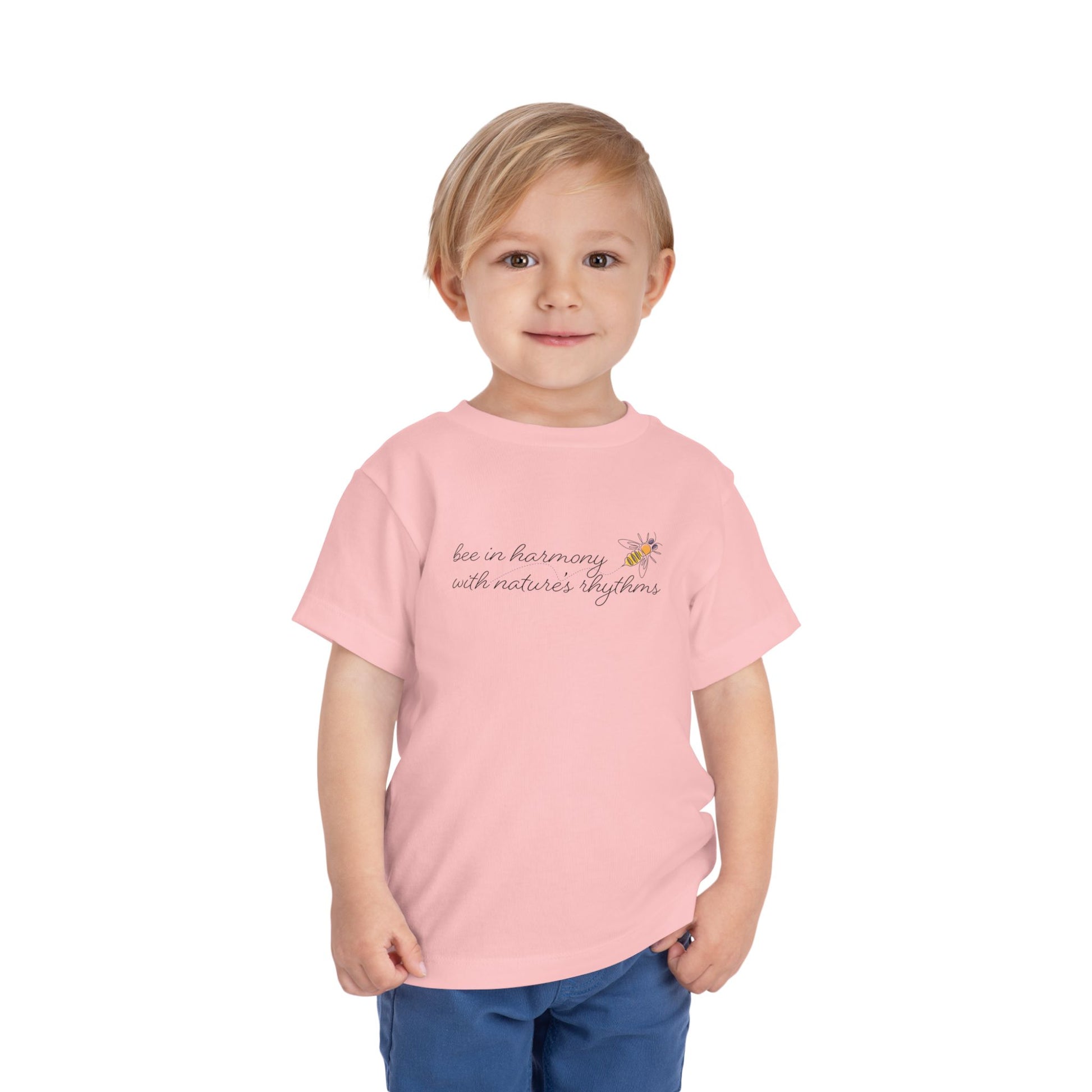Bee in Harmony with Nature's Rhythms- Toddler Short Sleeve Tee