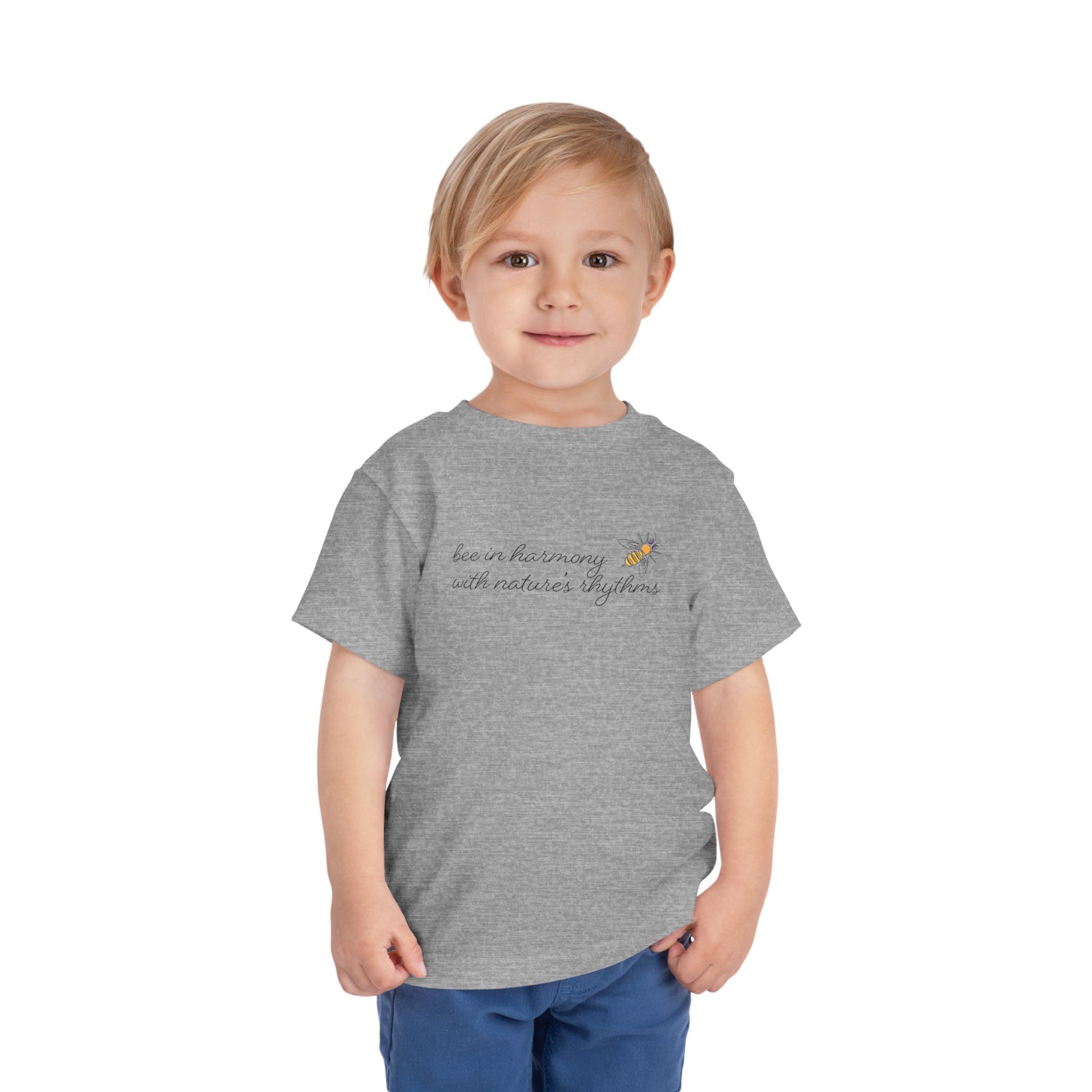 Bee in Harmony with Nature's Rhythms- Toddler Short Sleeve Tee