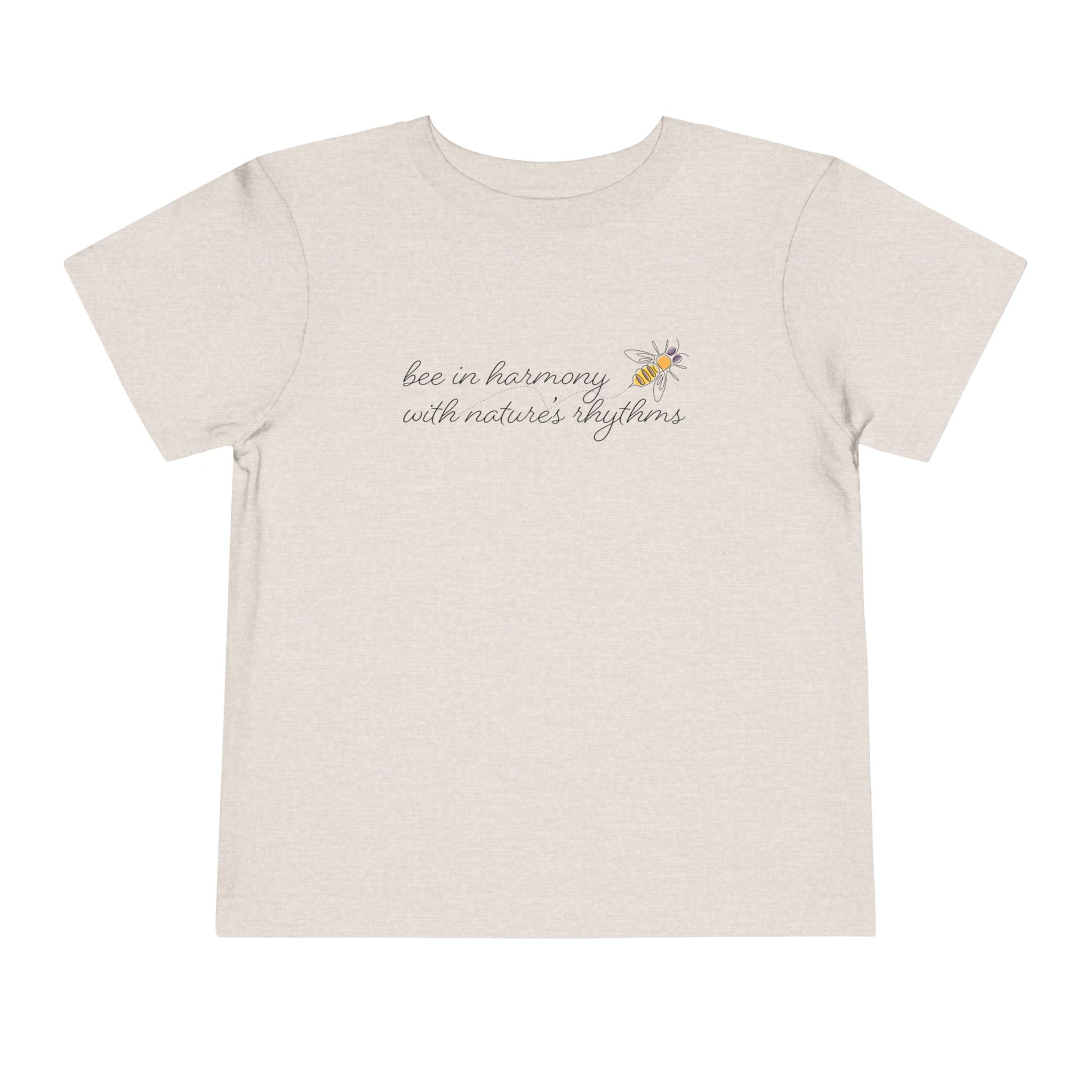 Bee in Harmony with Nature's Rhythms- Toddler Short Sleeve Tee