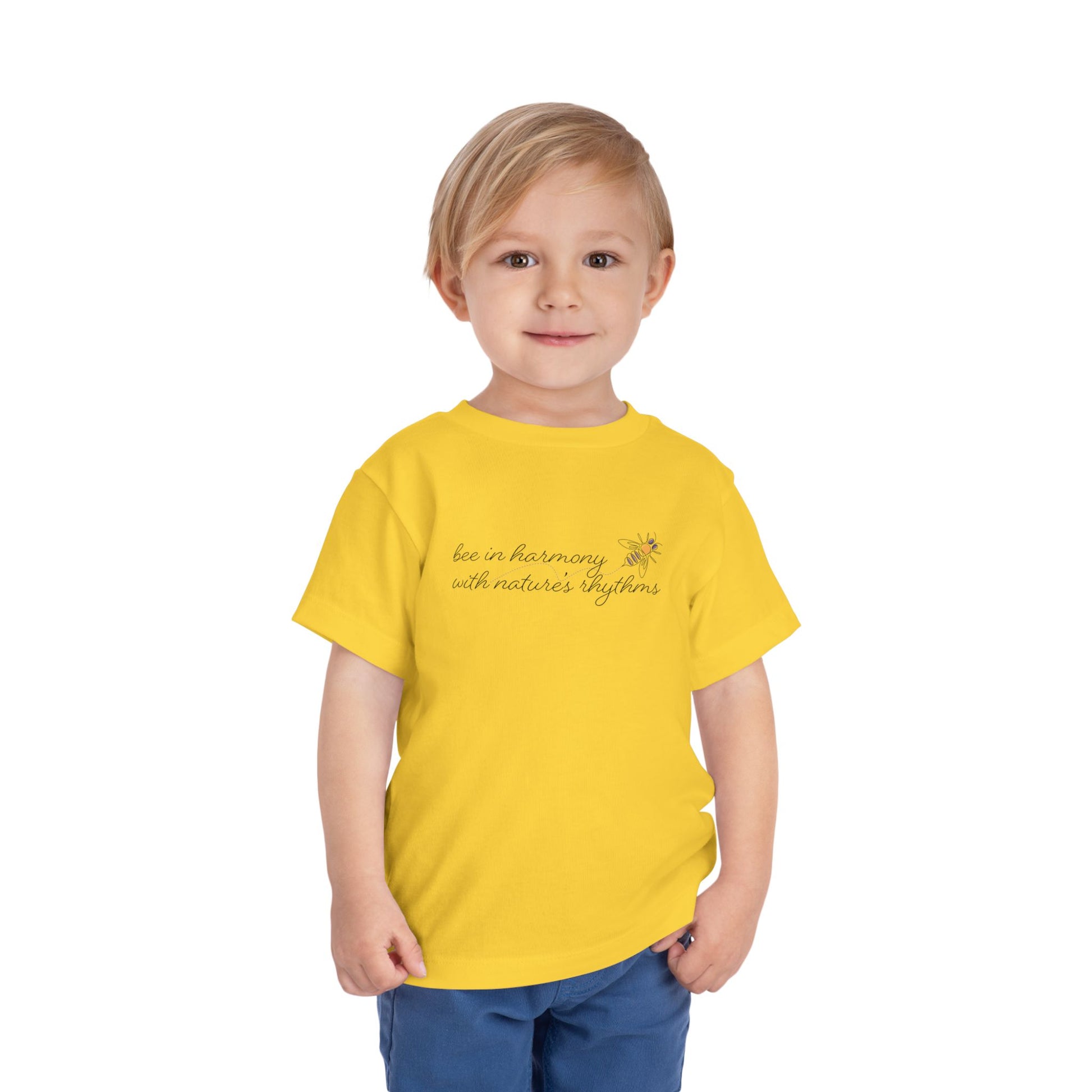 Bee in Harmony with Nature's Rhythms- Toddler Short Sleeve Tee