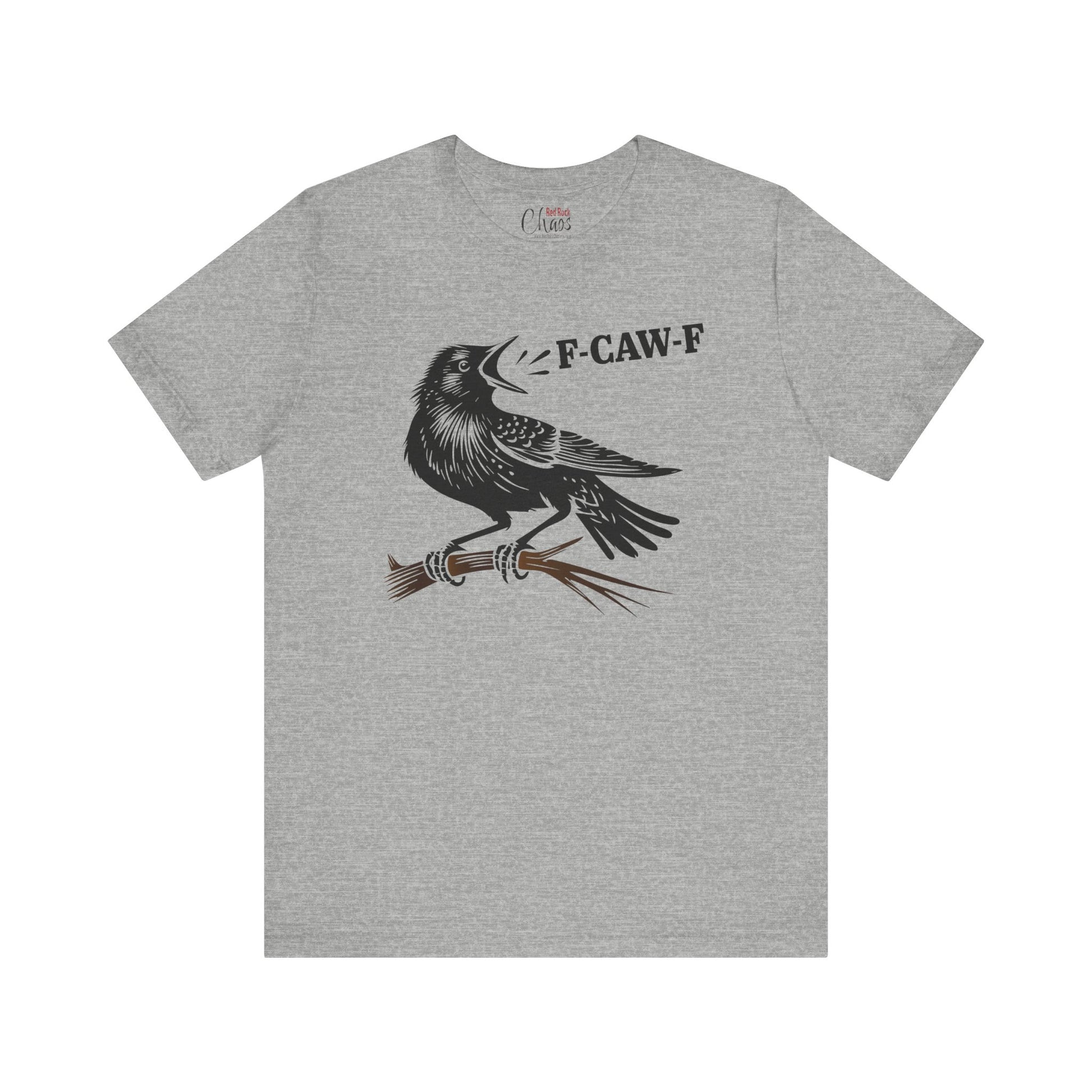 F-CAW-F Crow on Branch Funny Edgy Bird Shirt