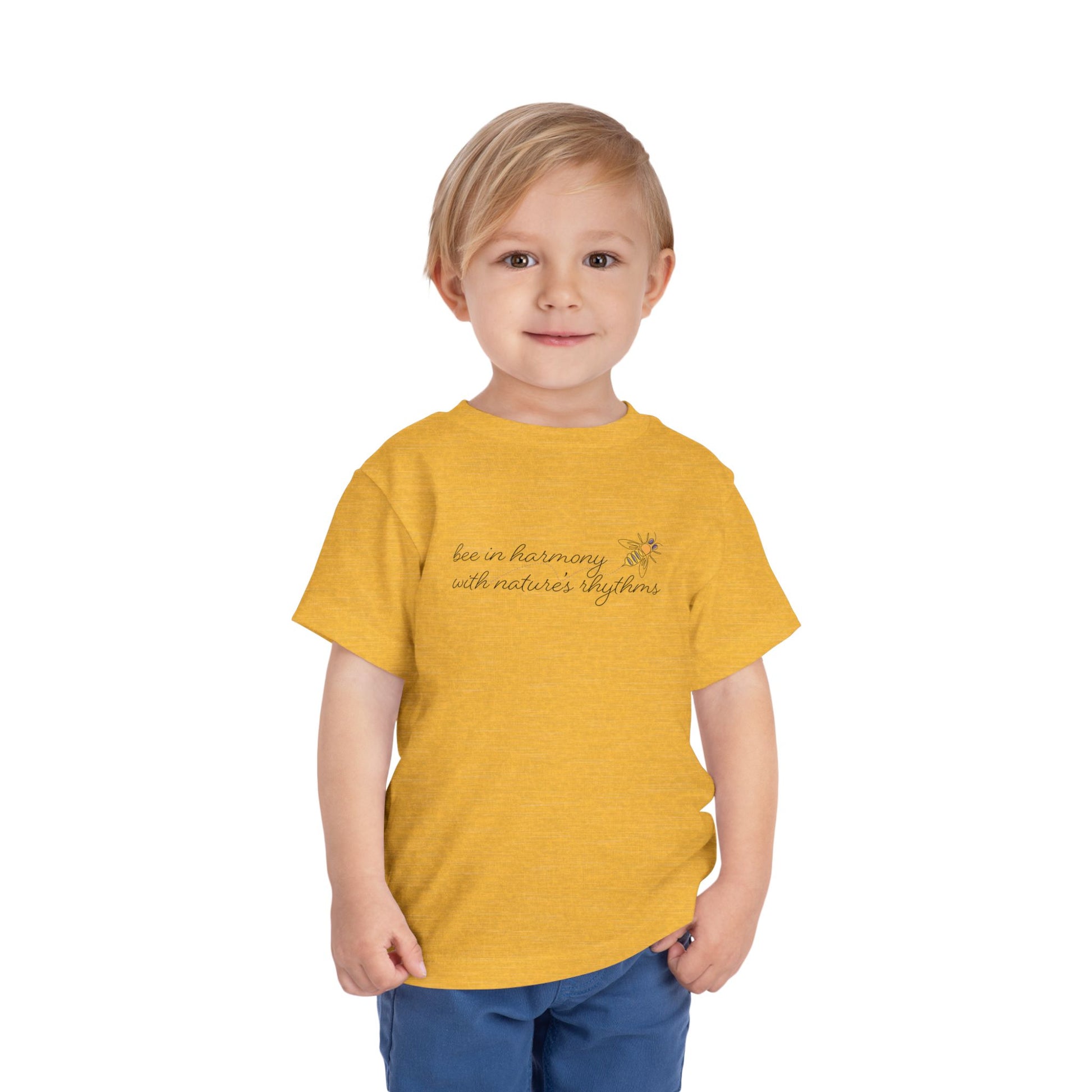 Bee in Harmony with Nature's Rhythms- Toddler Short Sleeve Tee