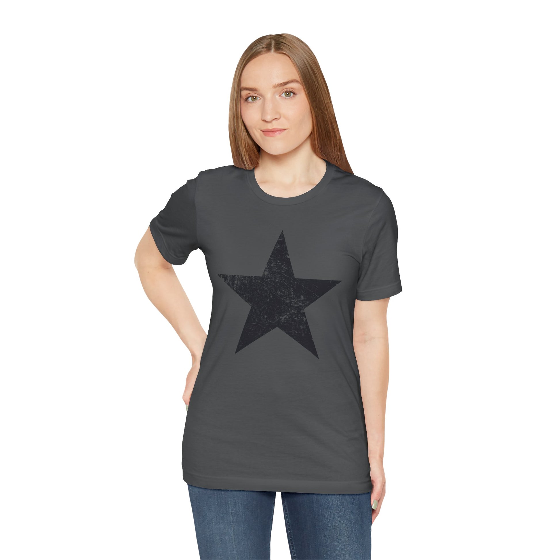 Black Distressed Star