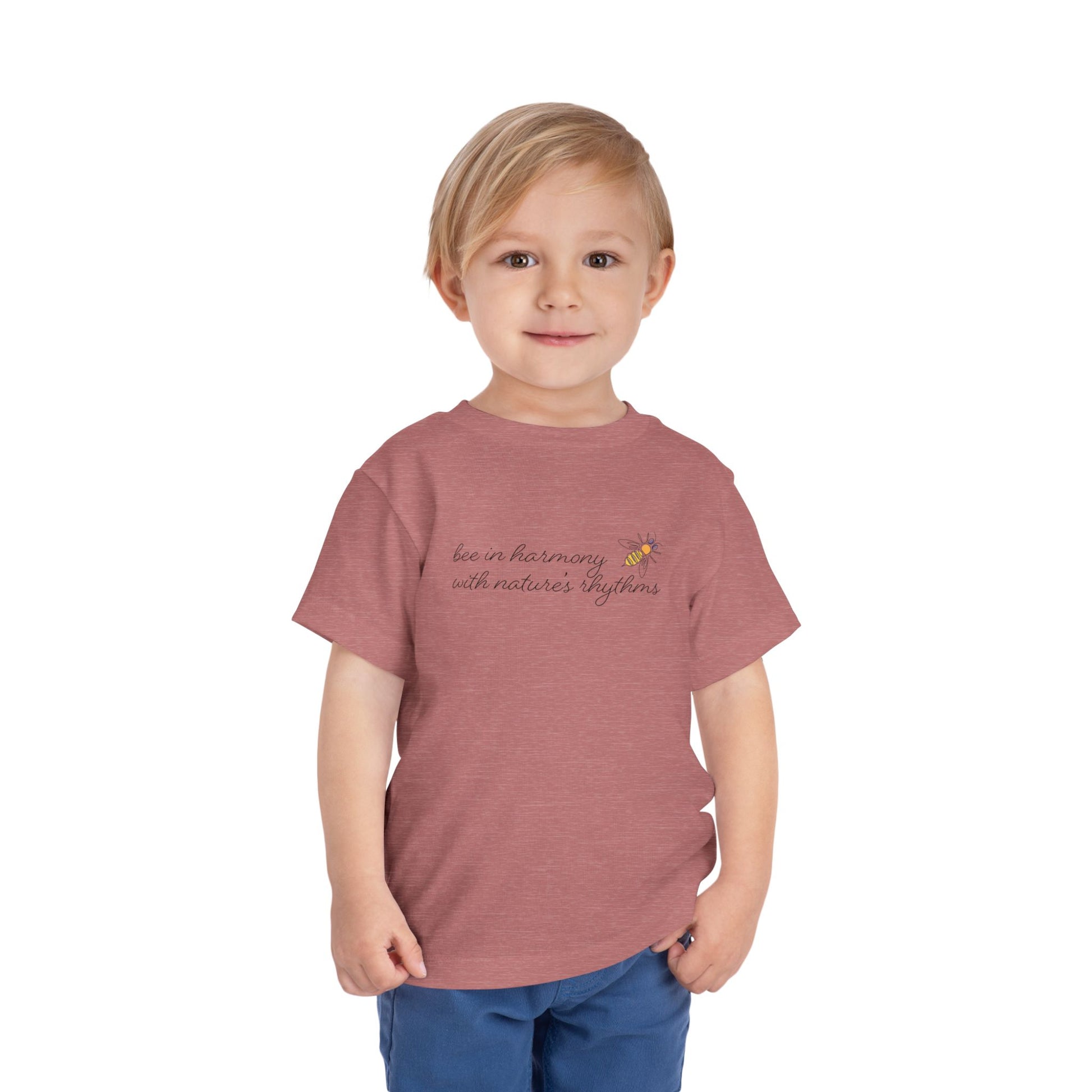 Bee in Harmony with Nature's Rhythms- Toddler Short Sleeve Tee