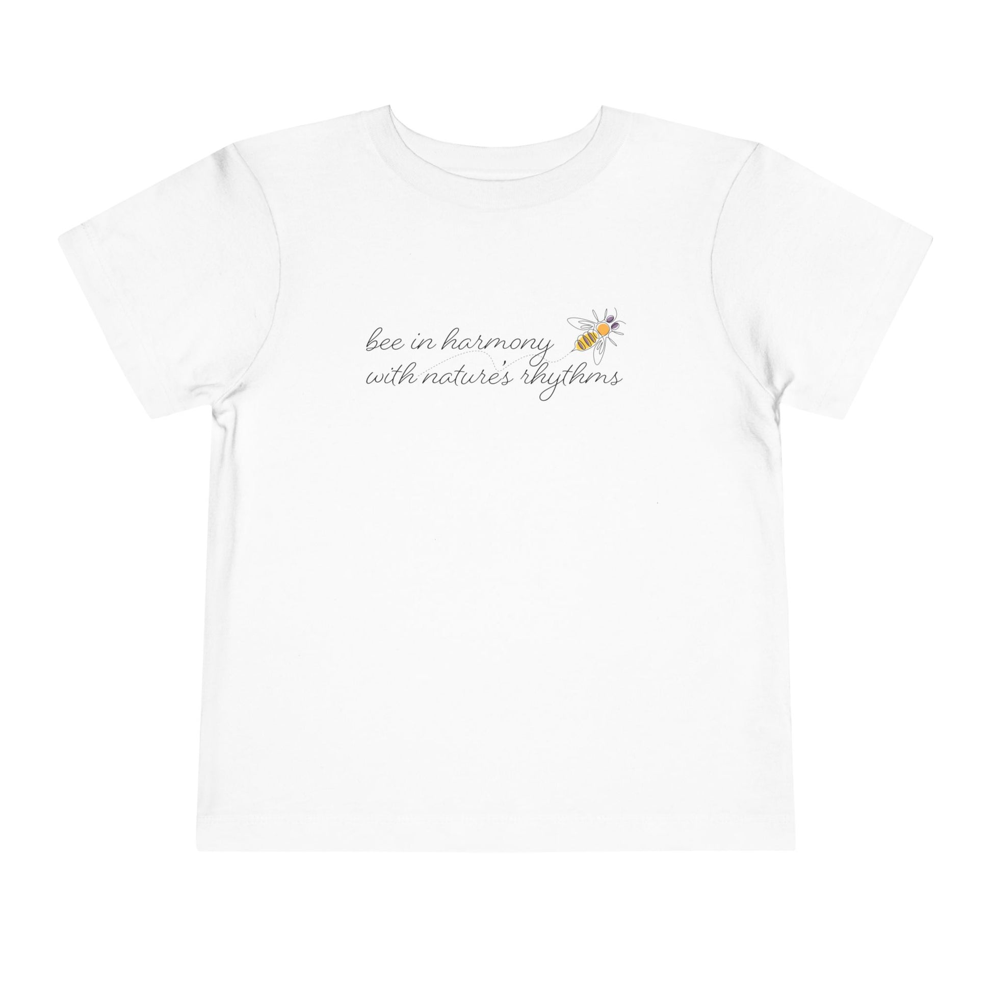 Bee in Harmony with Nature's Rhythms- Toddler Short Sleeve Tee