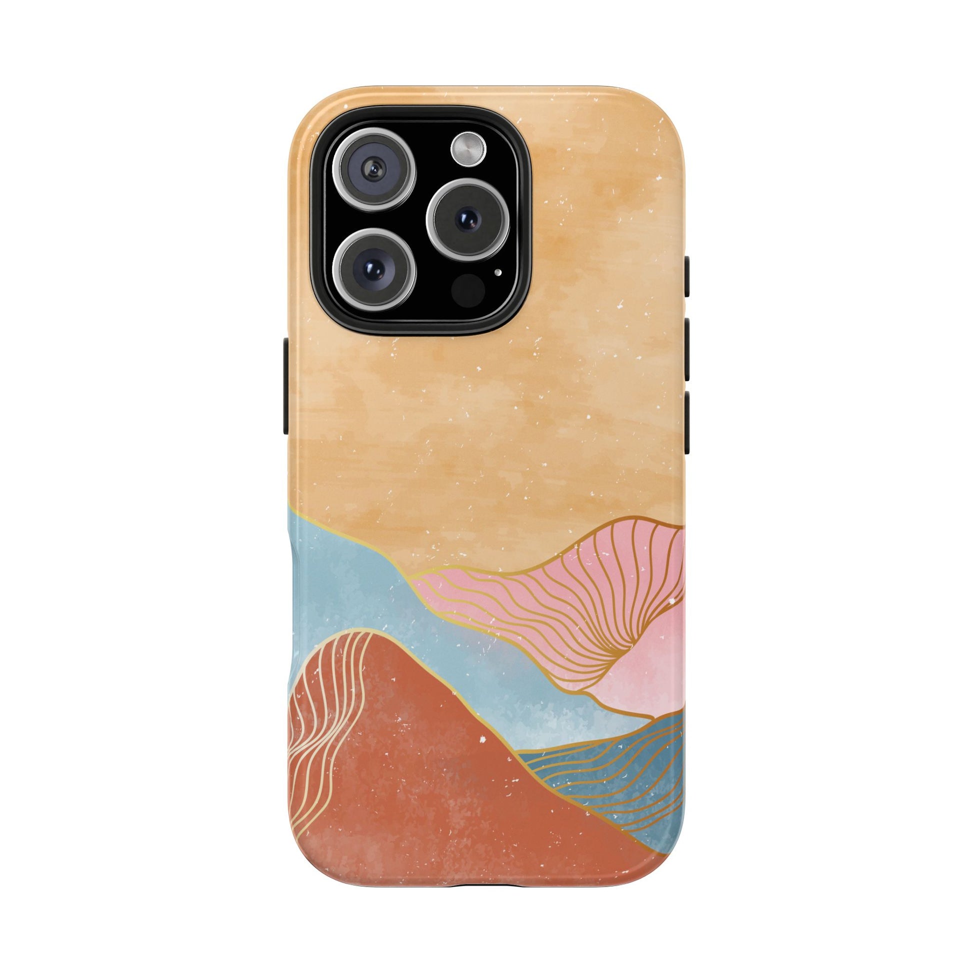 Golden Horizon Abstract Mountain Phone Case