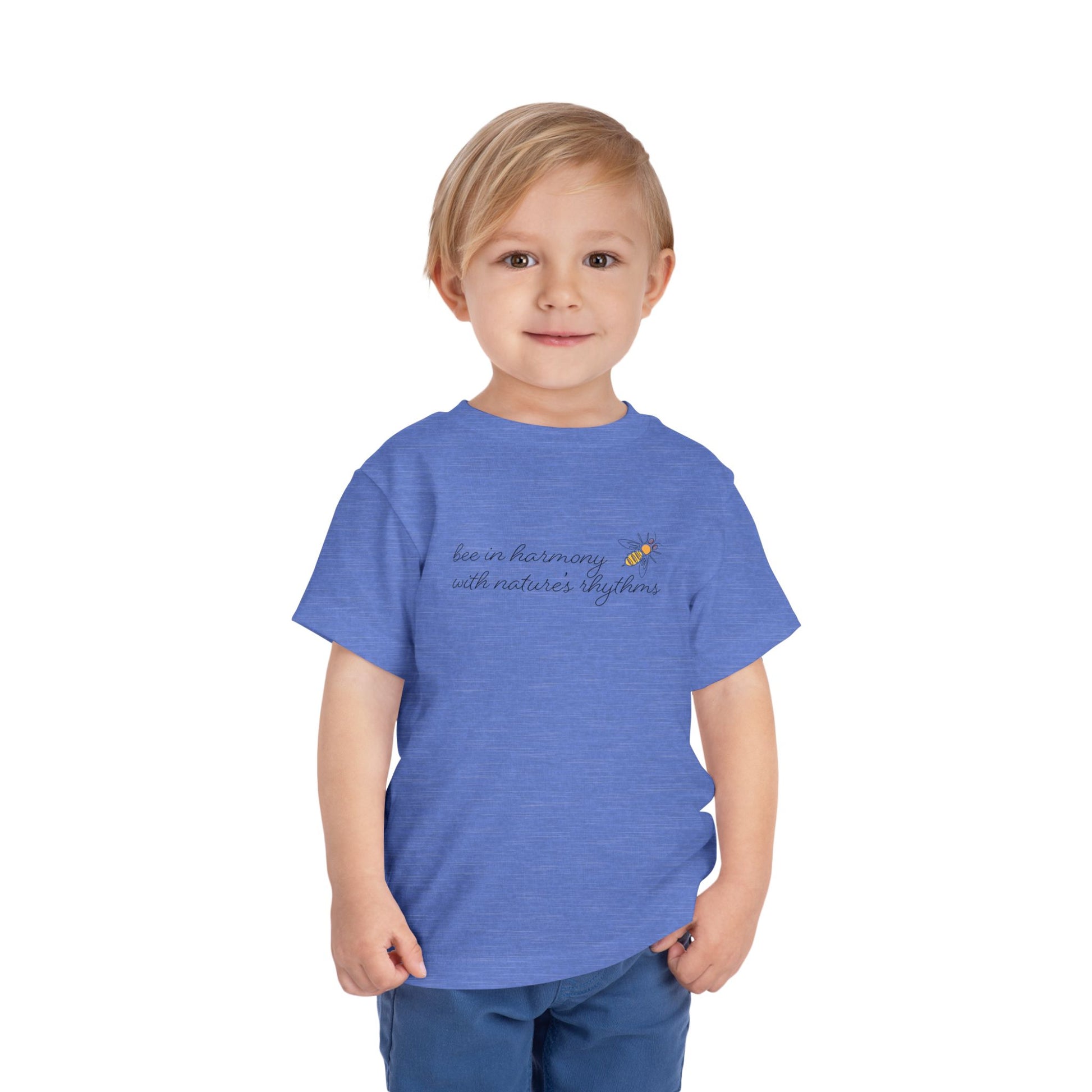Bee in Harmony with Nature's Rhythms- Toddler Short Sleeve Tee