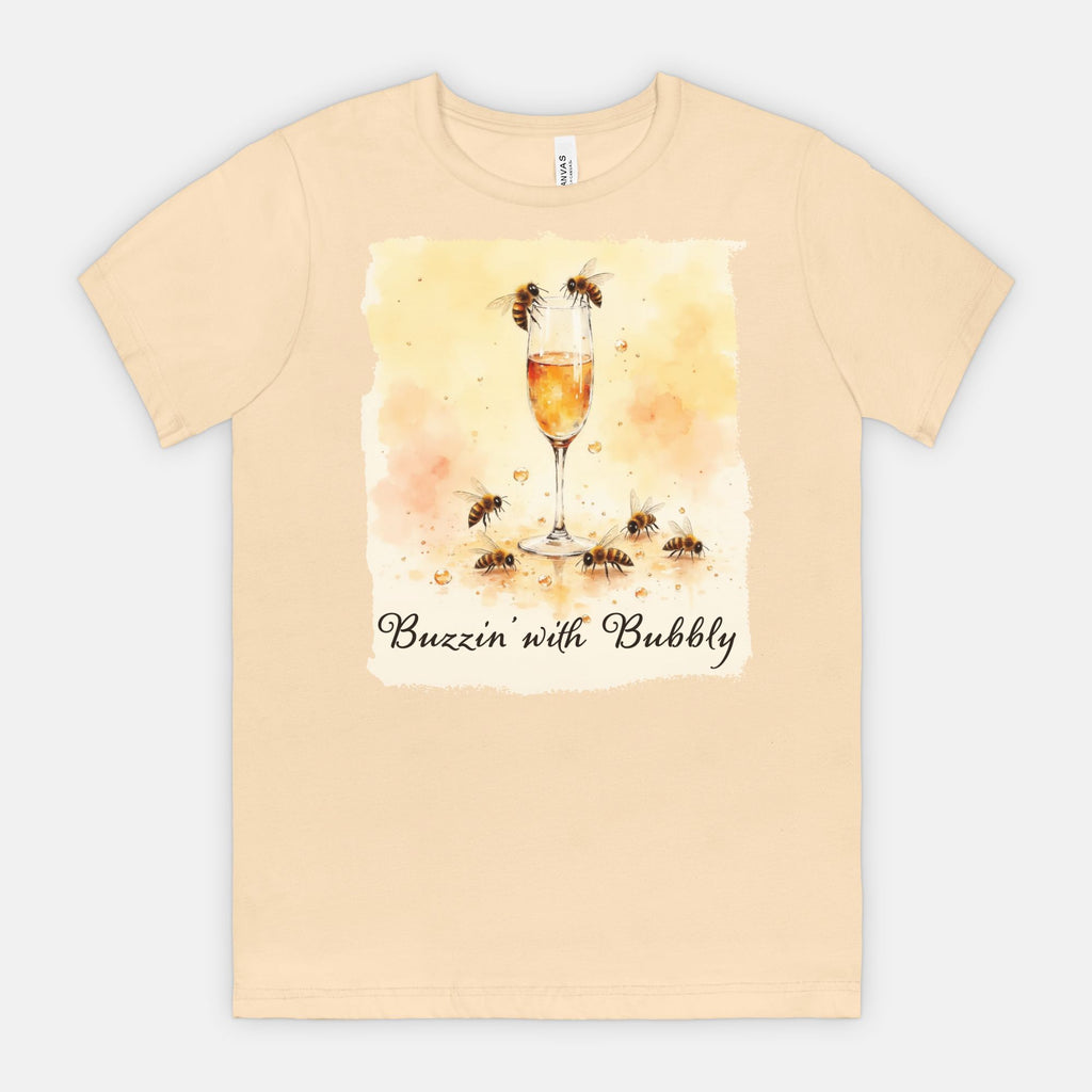 Buzzin’ with Bubbly – Funny Bee Champagne Shirt