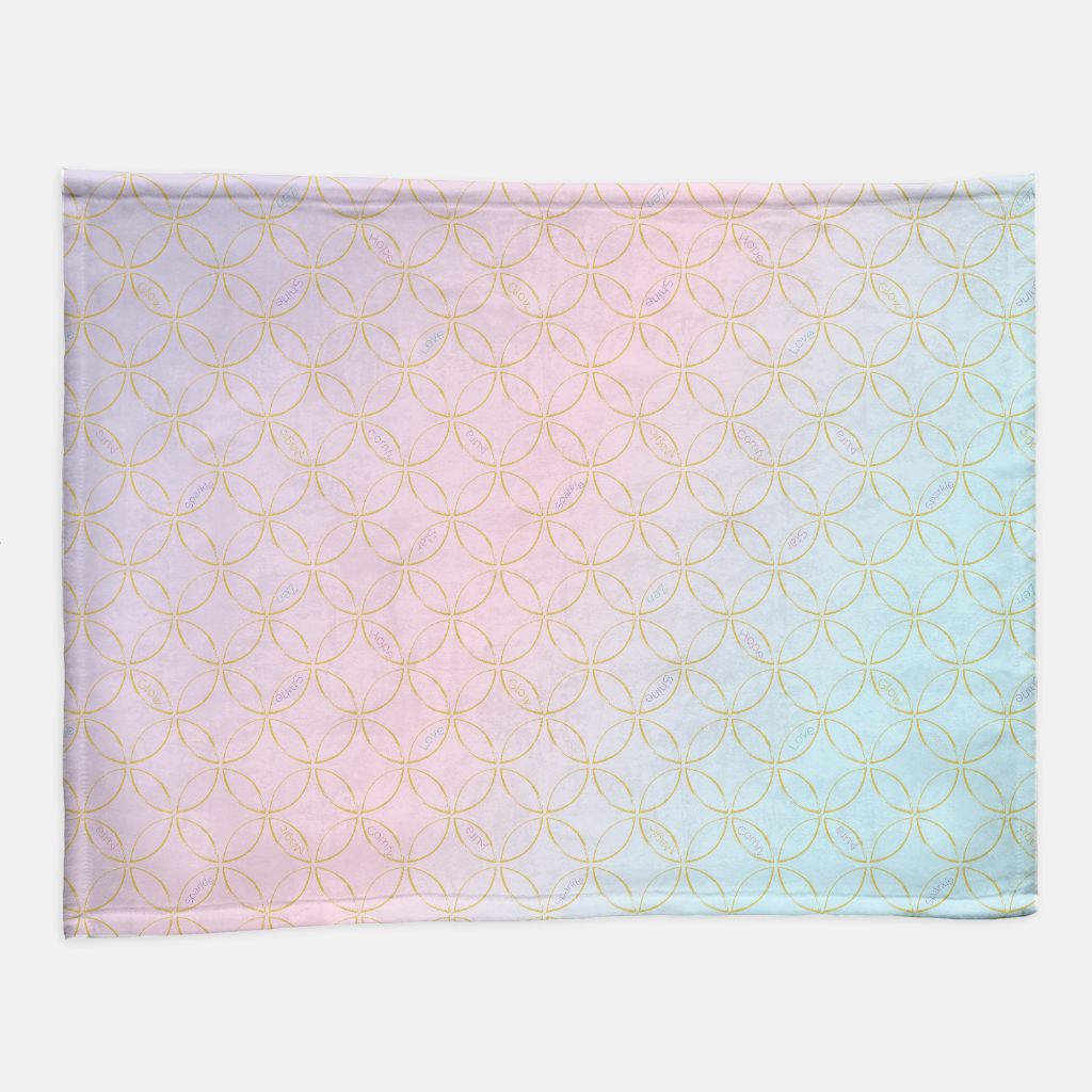 Pastel Luxe Chaos Blanket  - Cozy Aesthetic Throw with Hidden Words