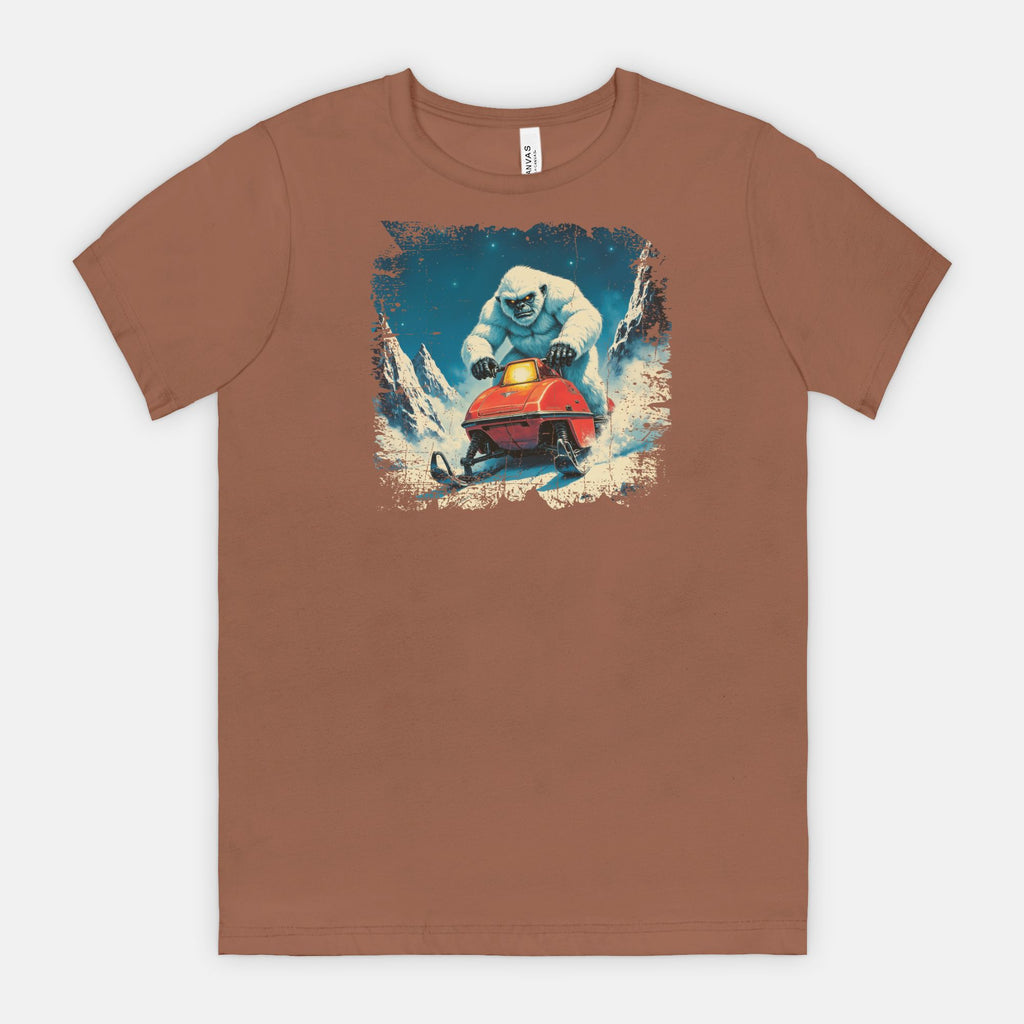 Yeti on Snowmobile T-Shirt