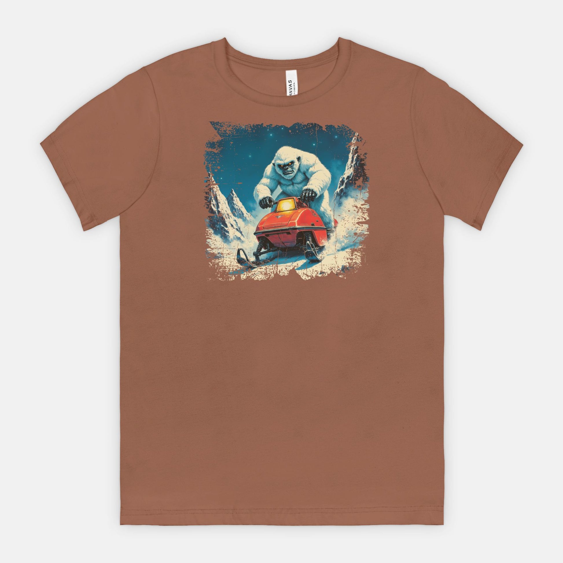 Yeti on Snowmobile T-Shirt