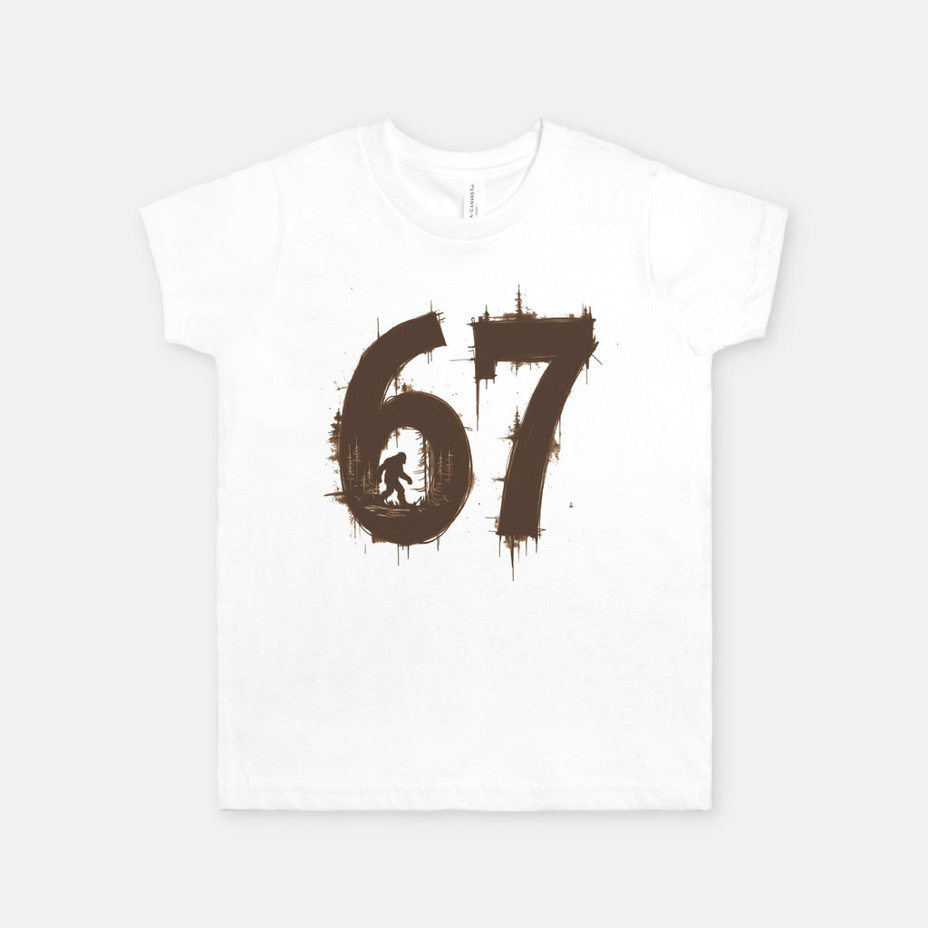 67 Bigfoot Sepia Youth Graphic T-Shirt