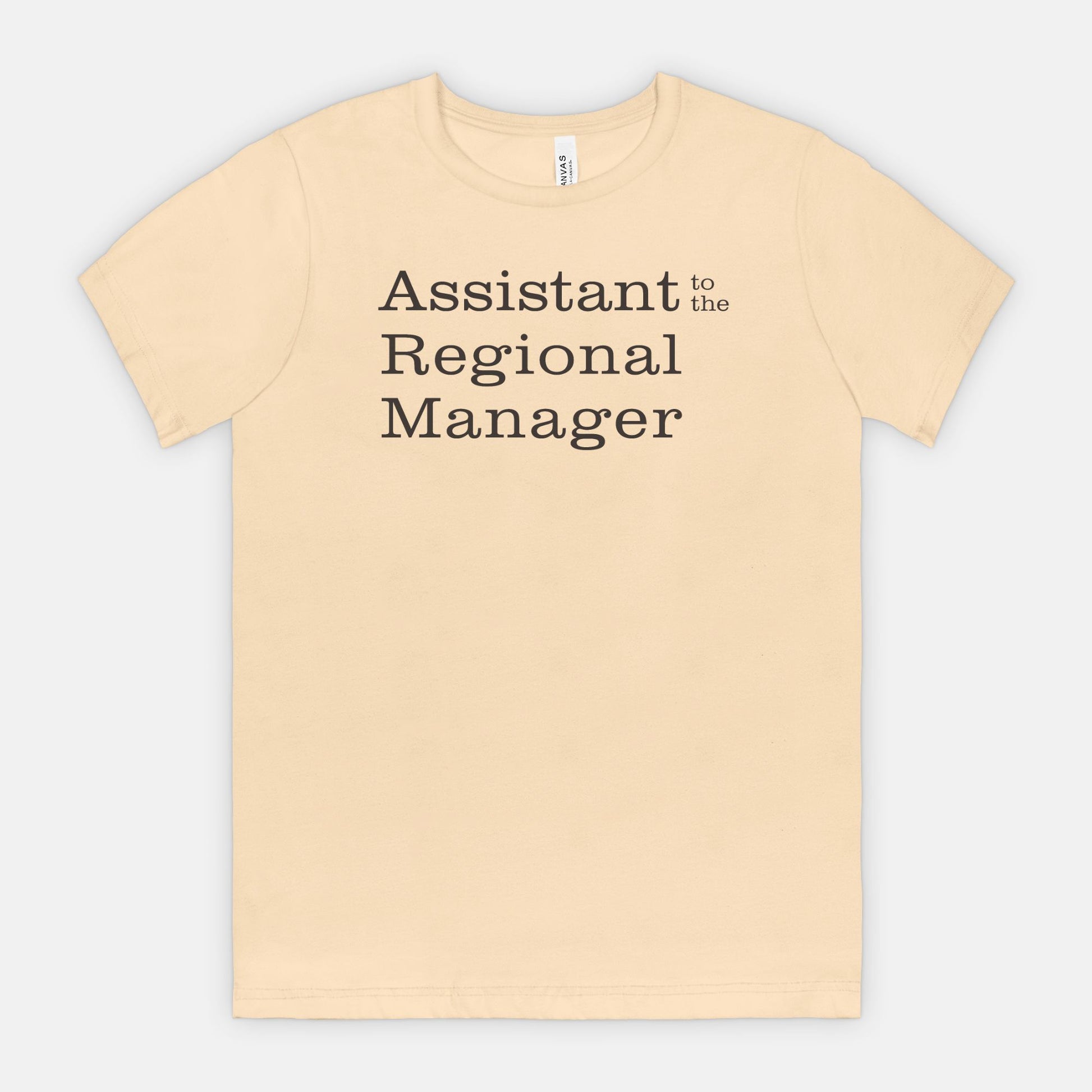 Assistant to the Regional Manager Tee - black text