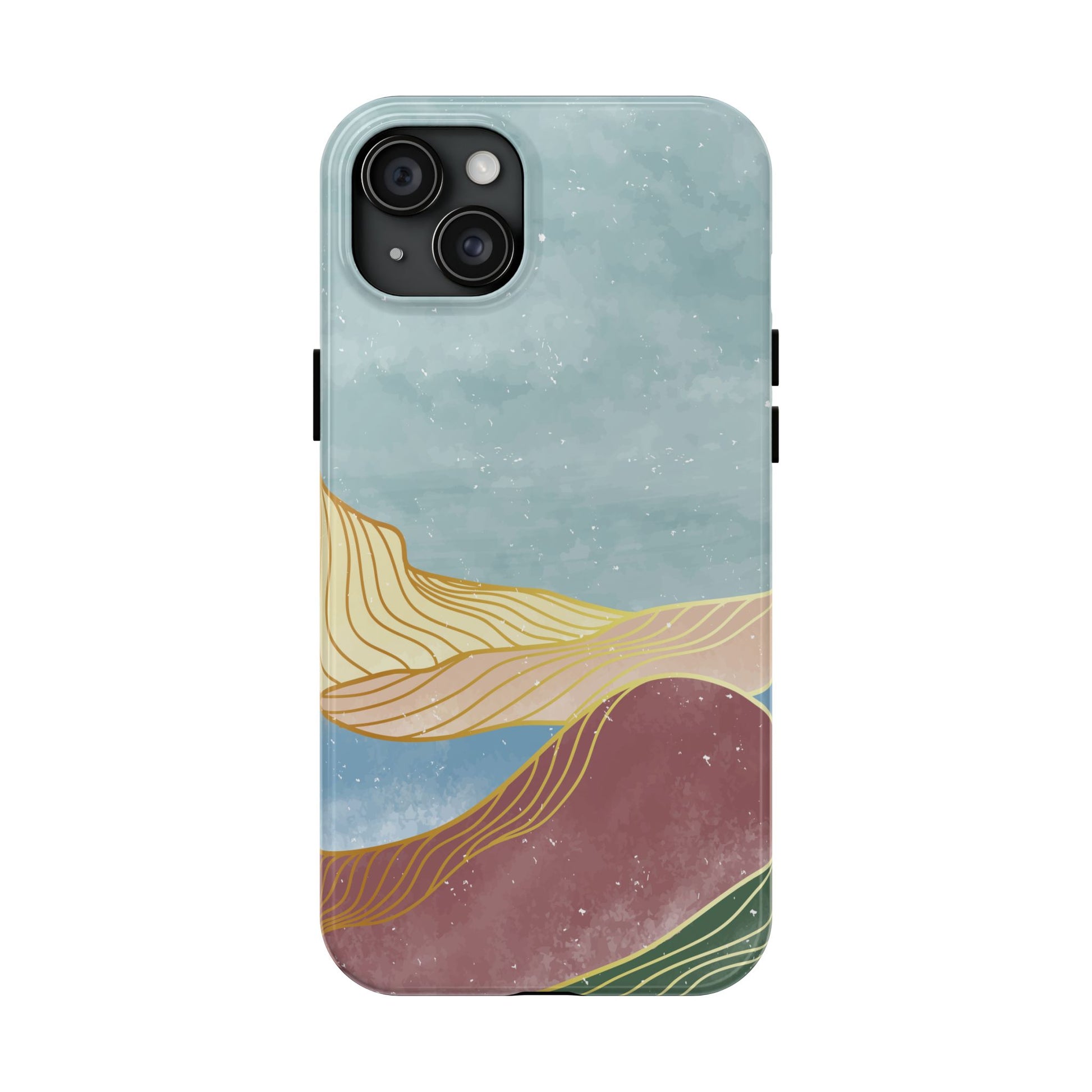 Abstract Mountain Blue Skies scene Phone Case