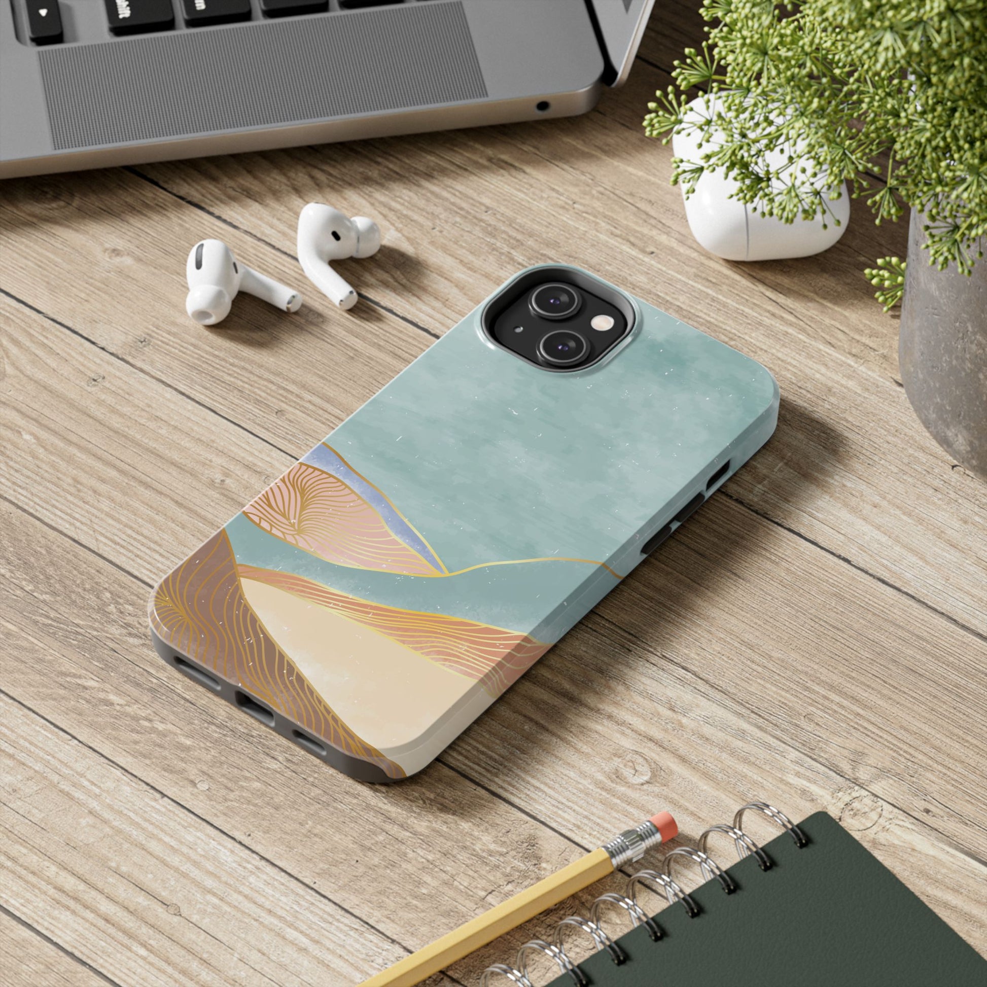 Soft Mist Abstract Mountain Cell Phone Case