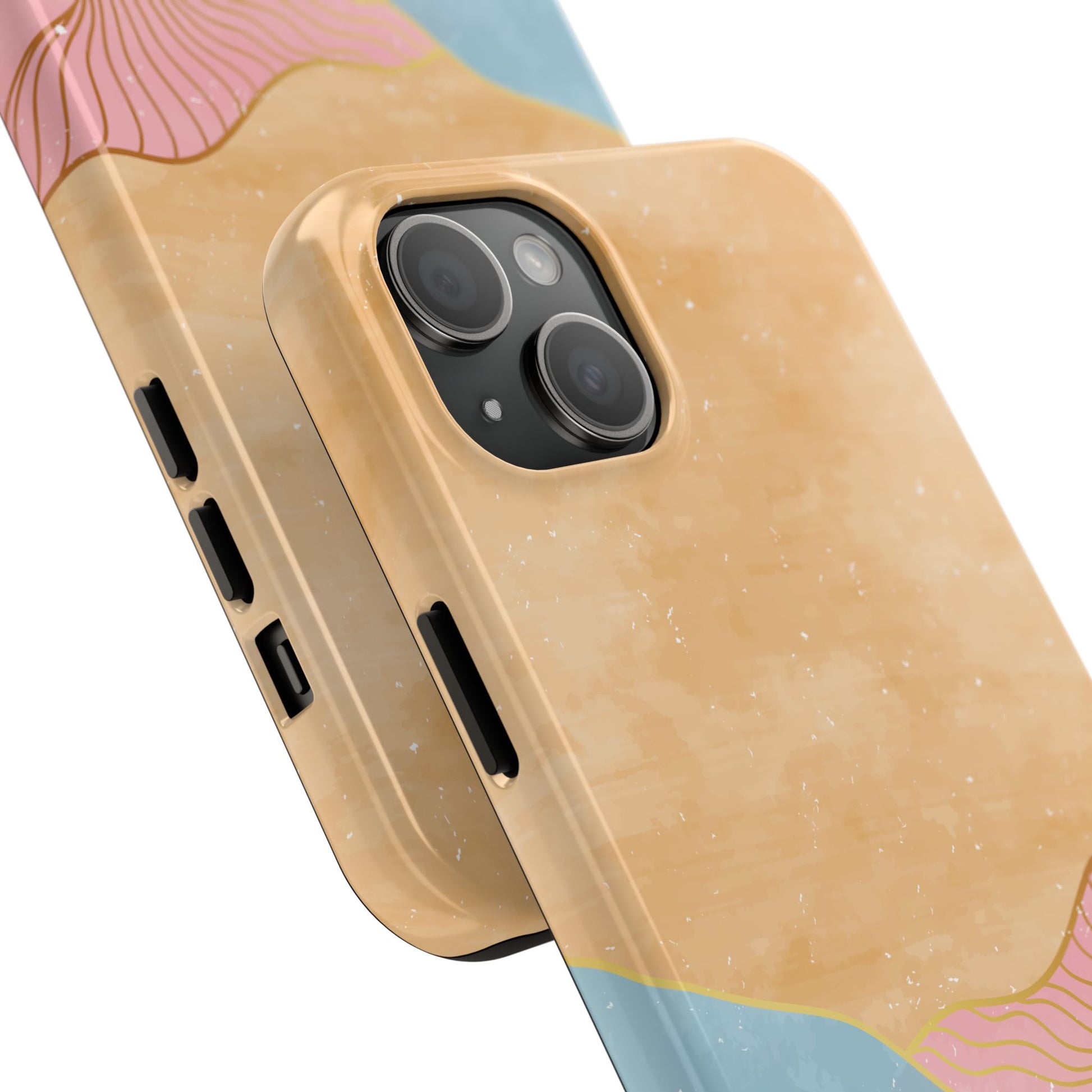 Golden Horizon Abstract Mountain Phone Case
