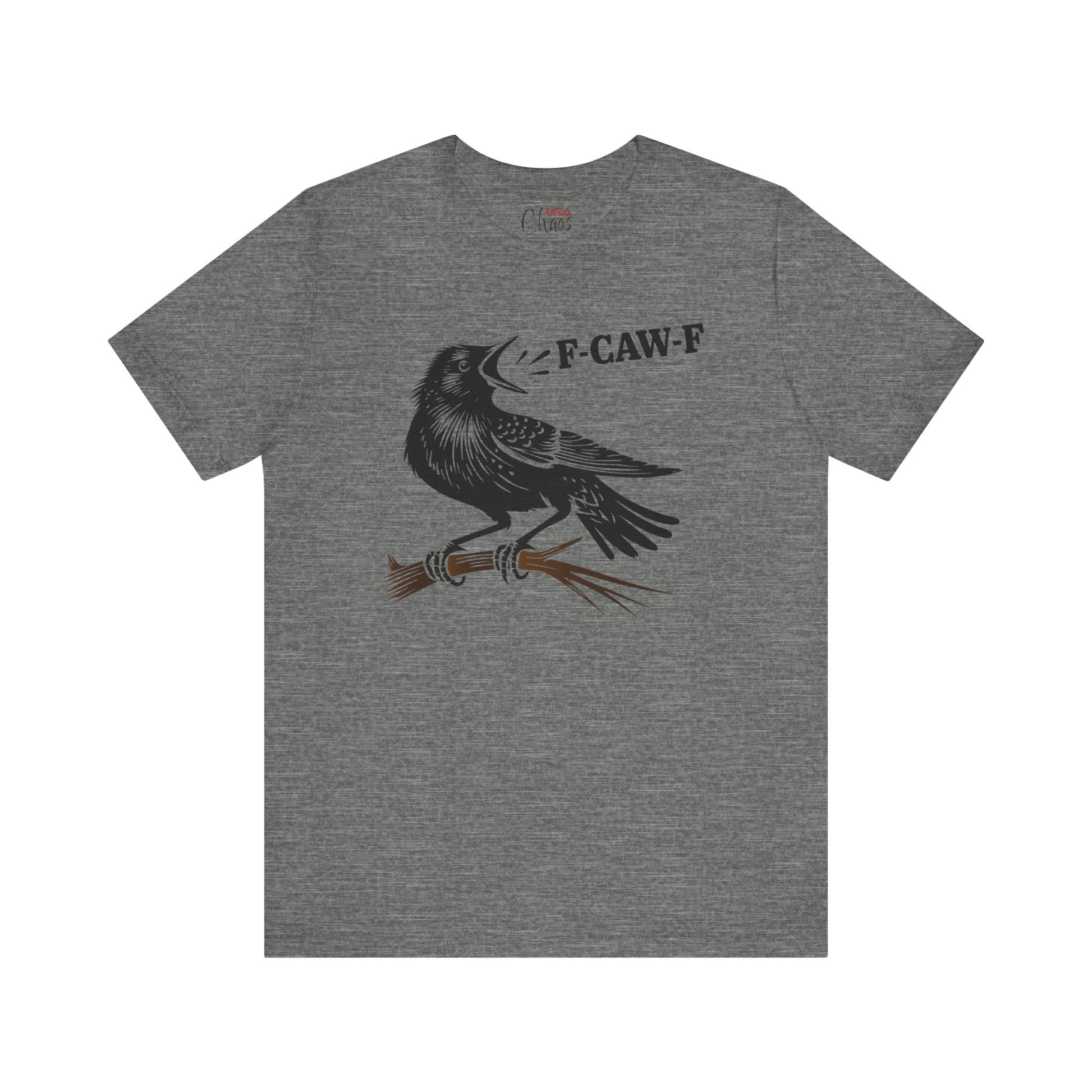 F-CAW-F Crow on Branch Funny Edgy Bird Shirt