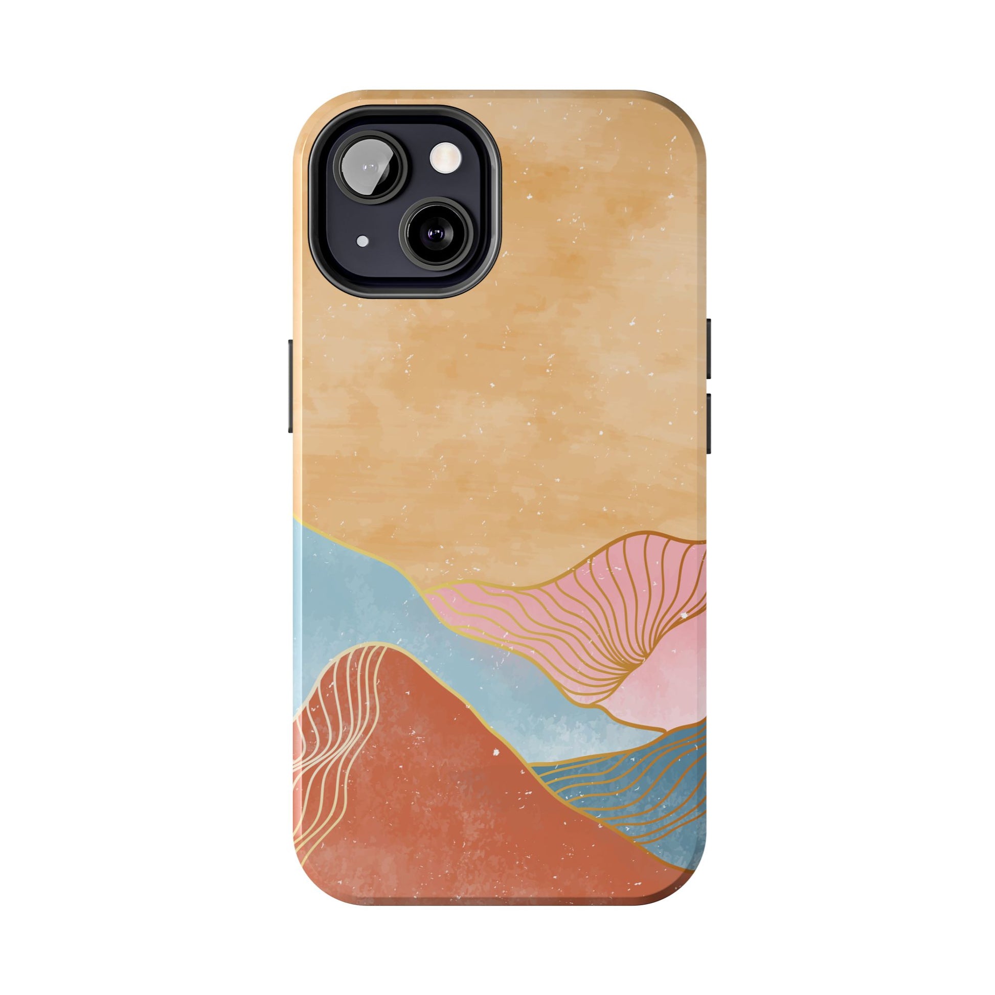 Golden Horizon Abstract Mountain Phone Case