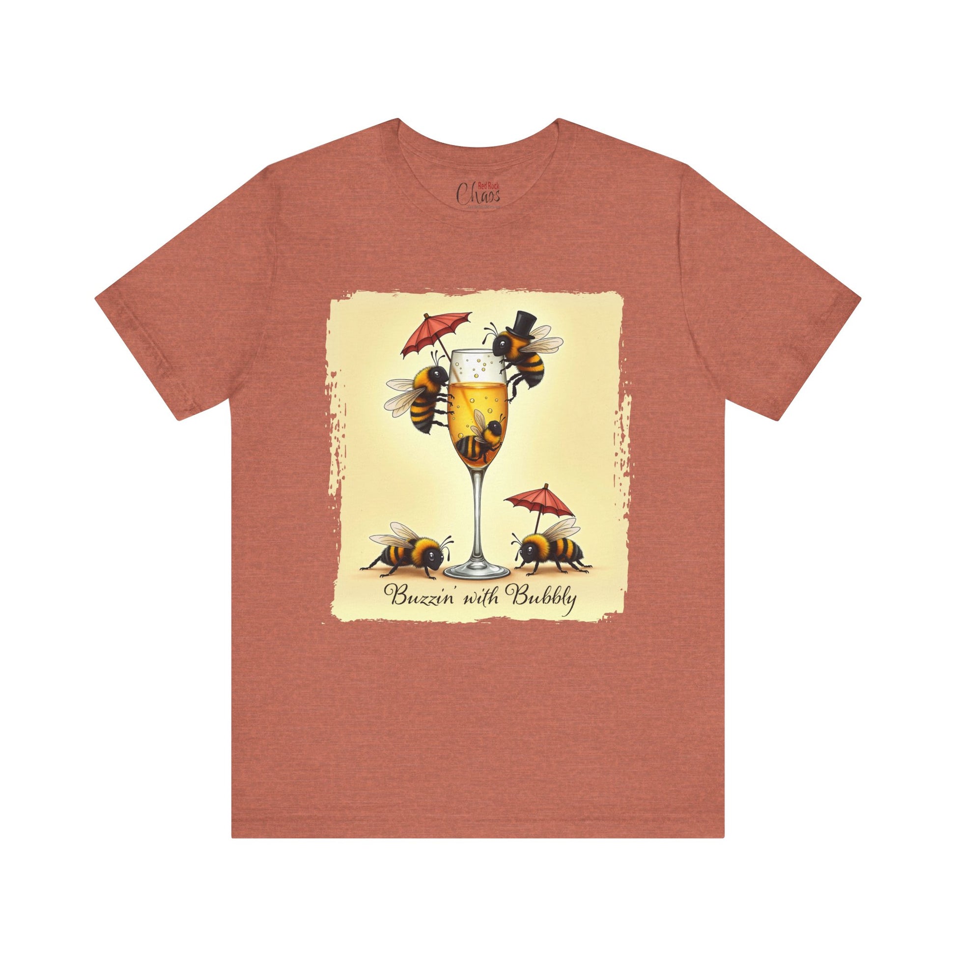 Buzzin’ with Bubbly – Funny Bee Champagne Shirt