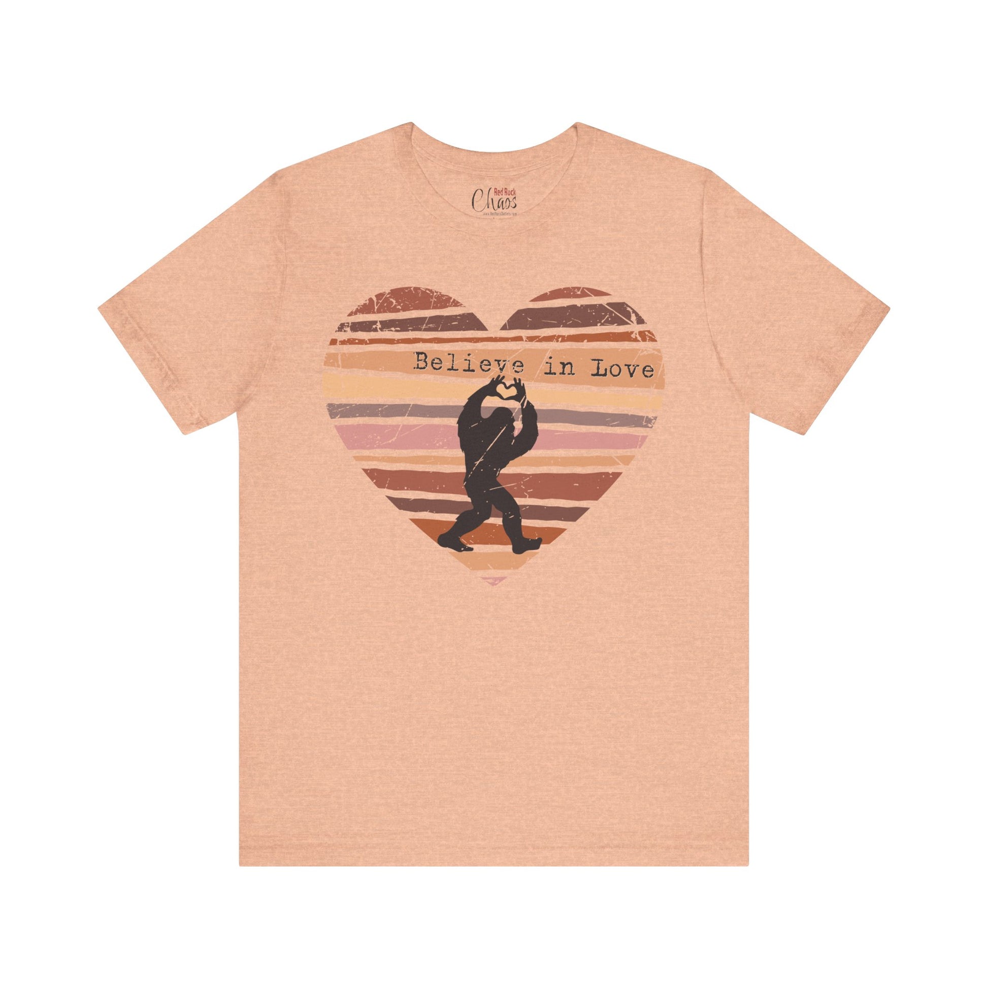Believe in Love Bigfoot Retro Heart