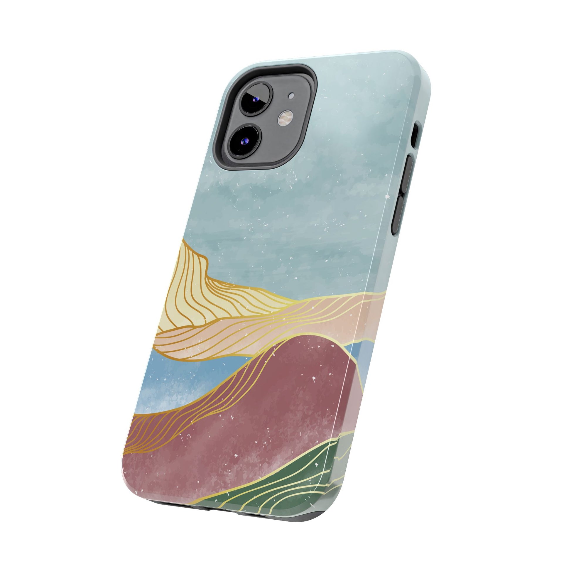Abstract Mountain Blue Skies scene Phone Case