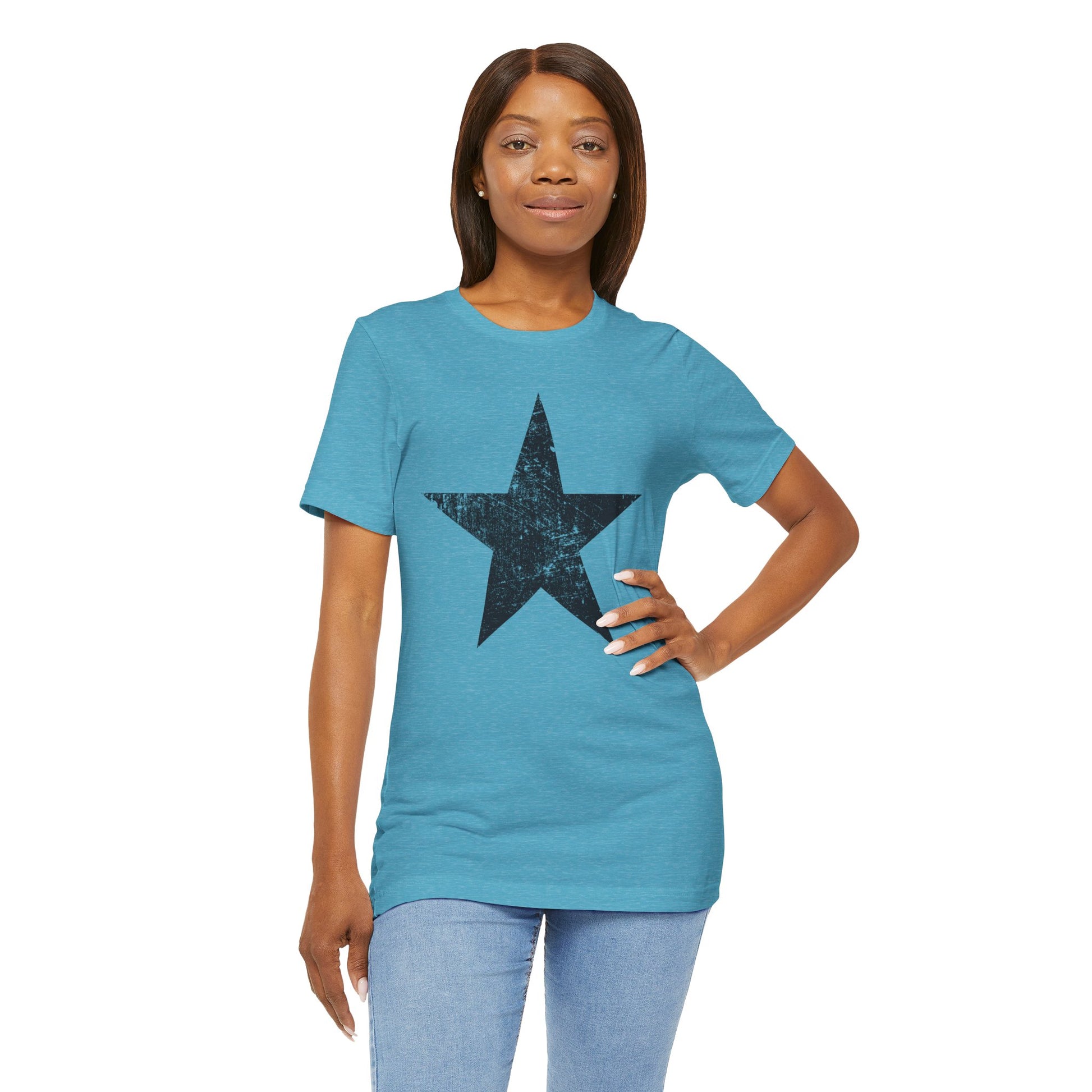 Black Distressed Star