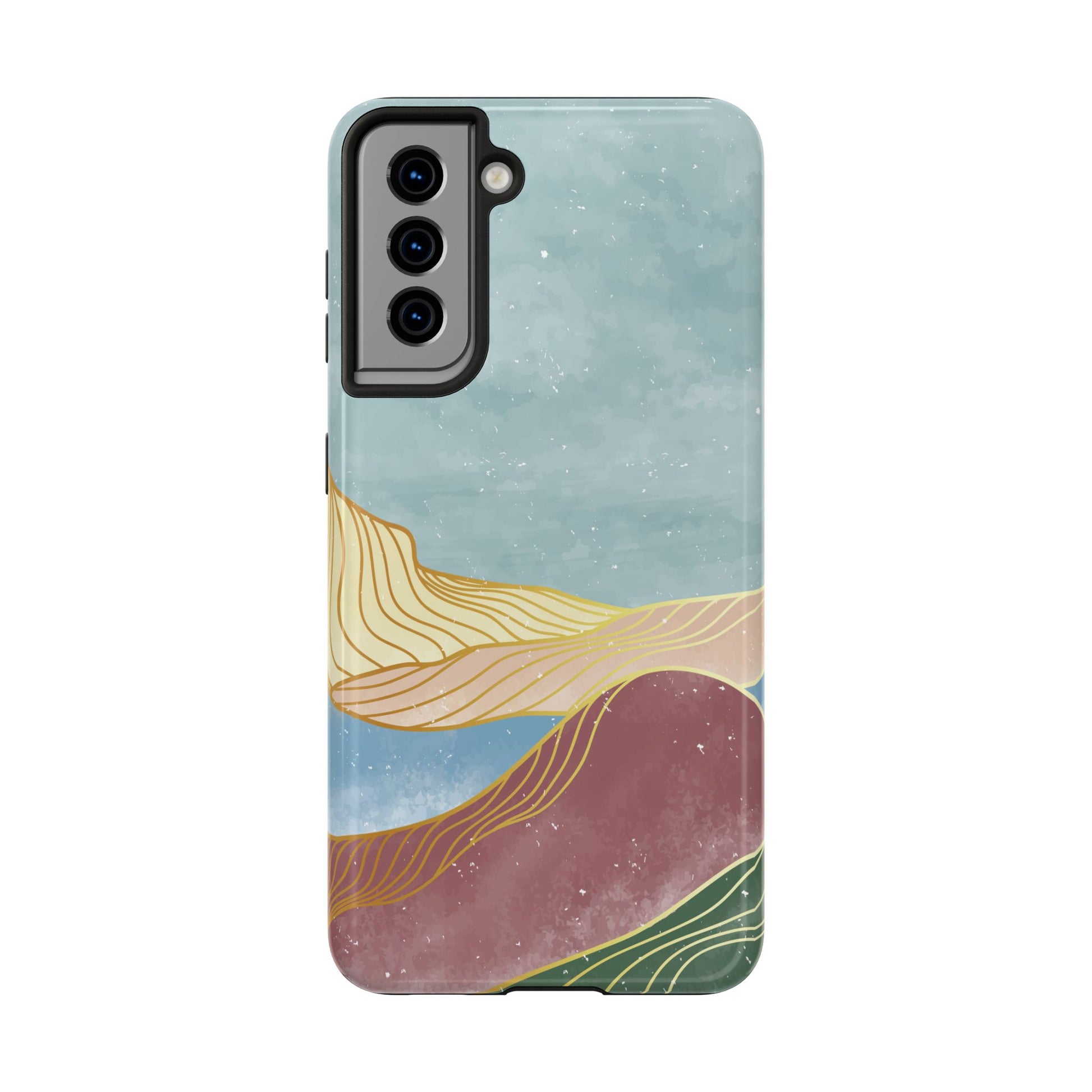 Abstract Mountain Blue Skies scene Phone Case