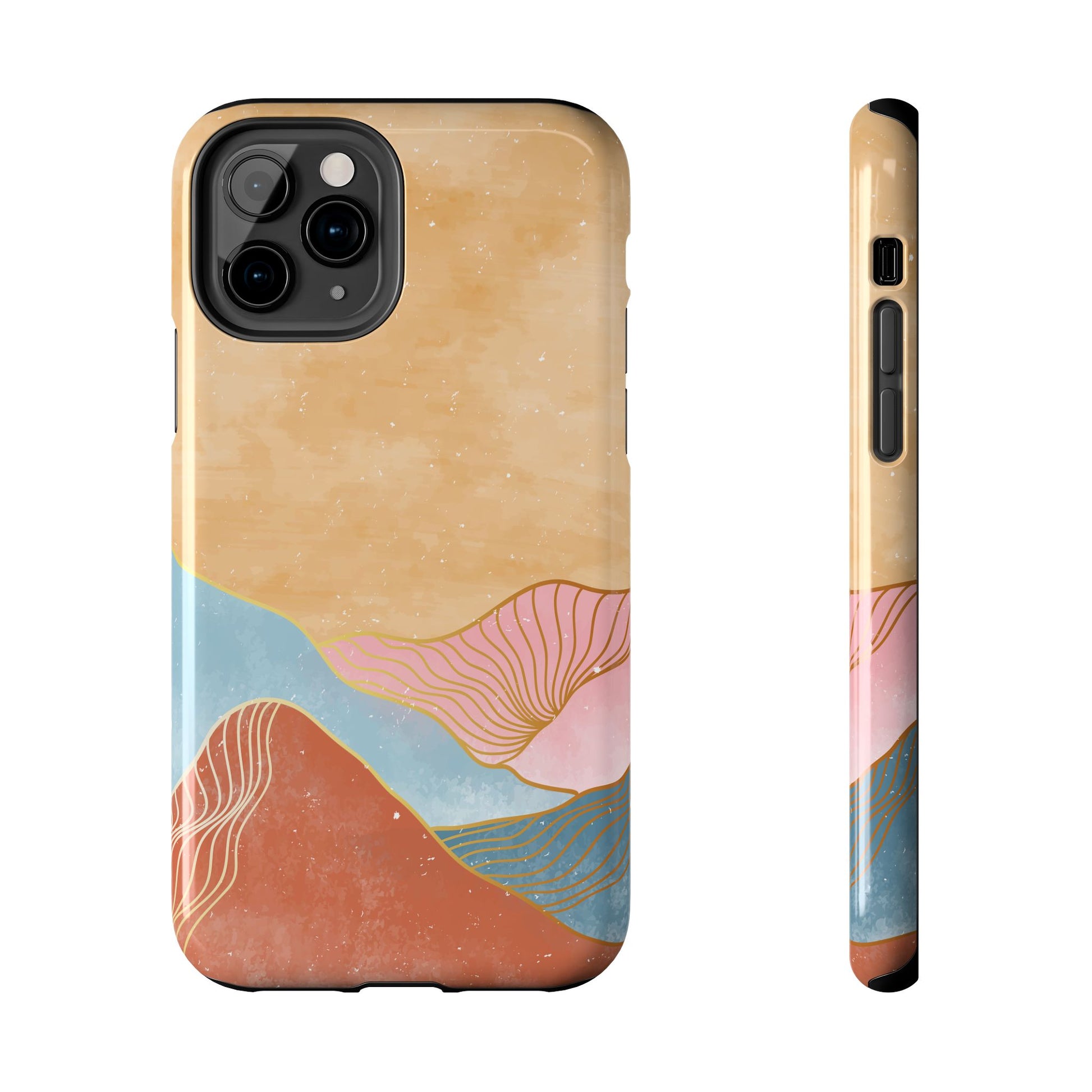 Golden Horizon Abstract Mountain Phone Case