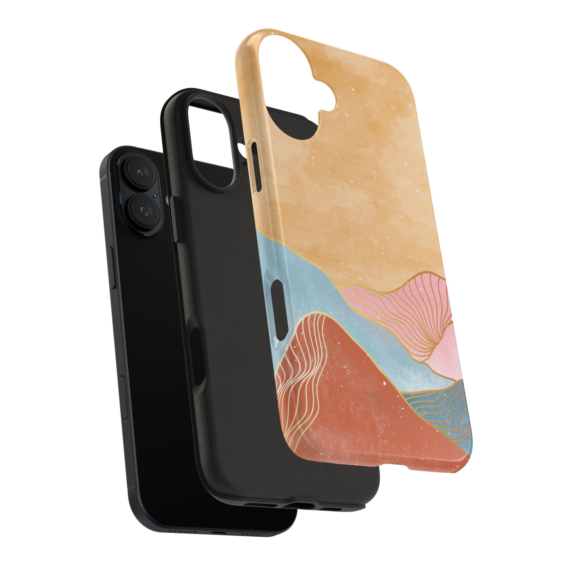 Golden Horizon Abstract Mountain Phone Case