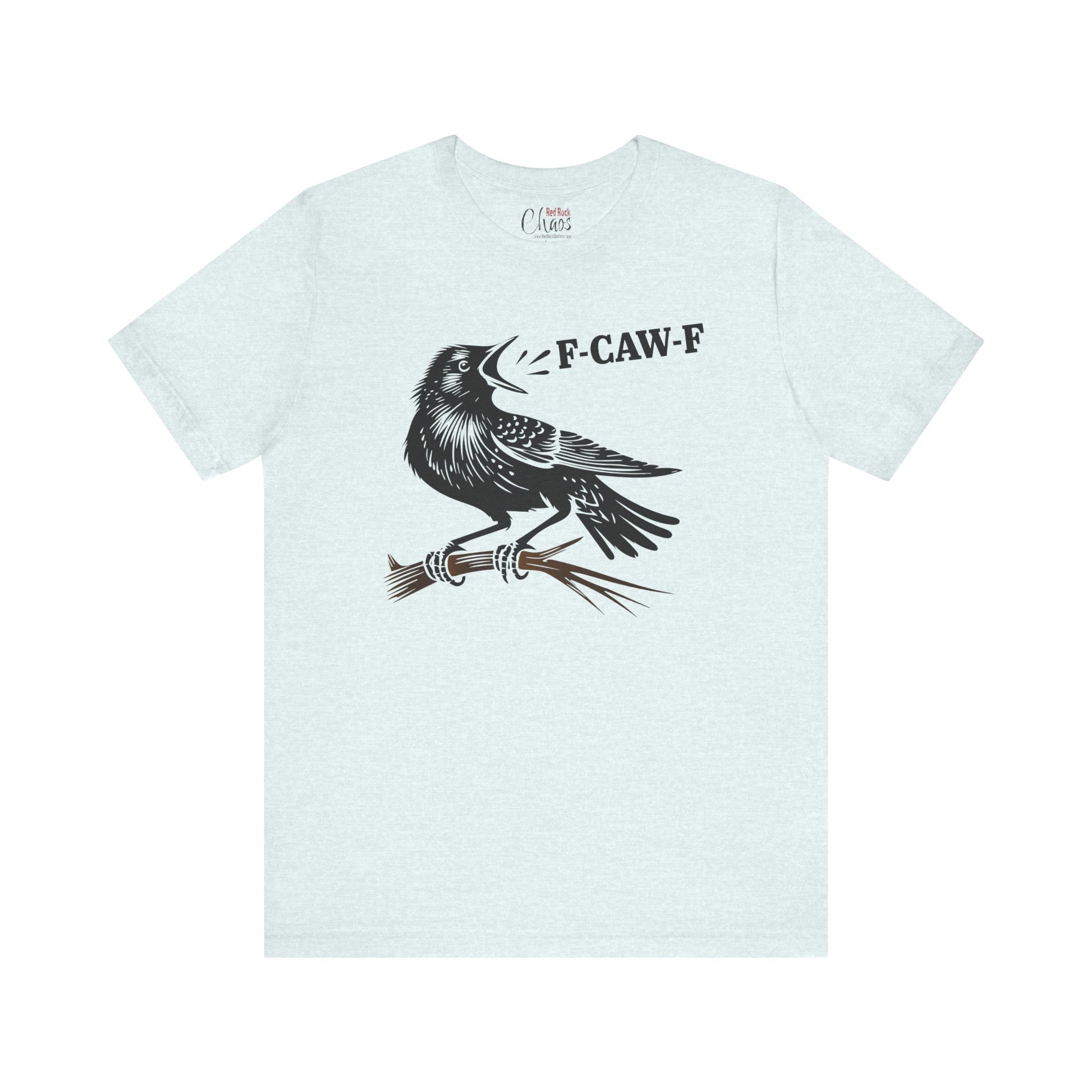 F-CAW-F Crow on Branch Funny Edgy Bird Shirt