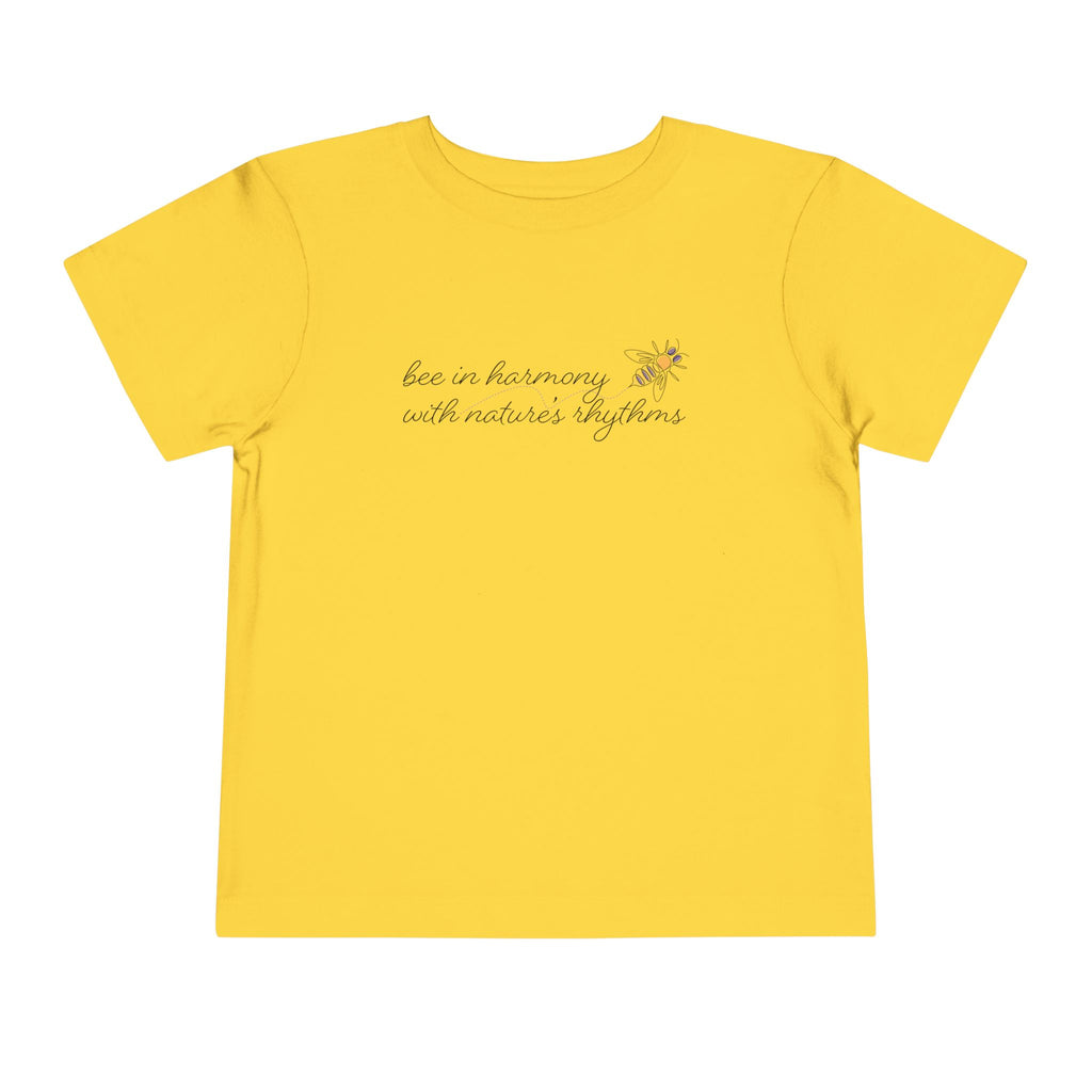 Bee in Harmony with Nature's Rhythms- Toddler Short Sleeve Tee