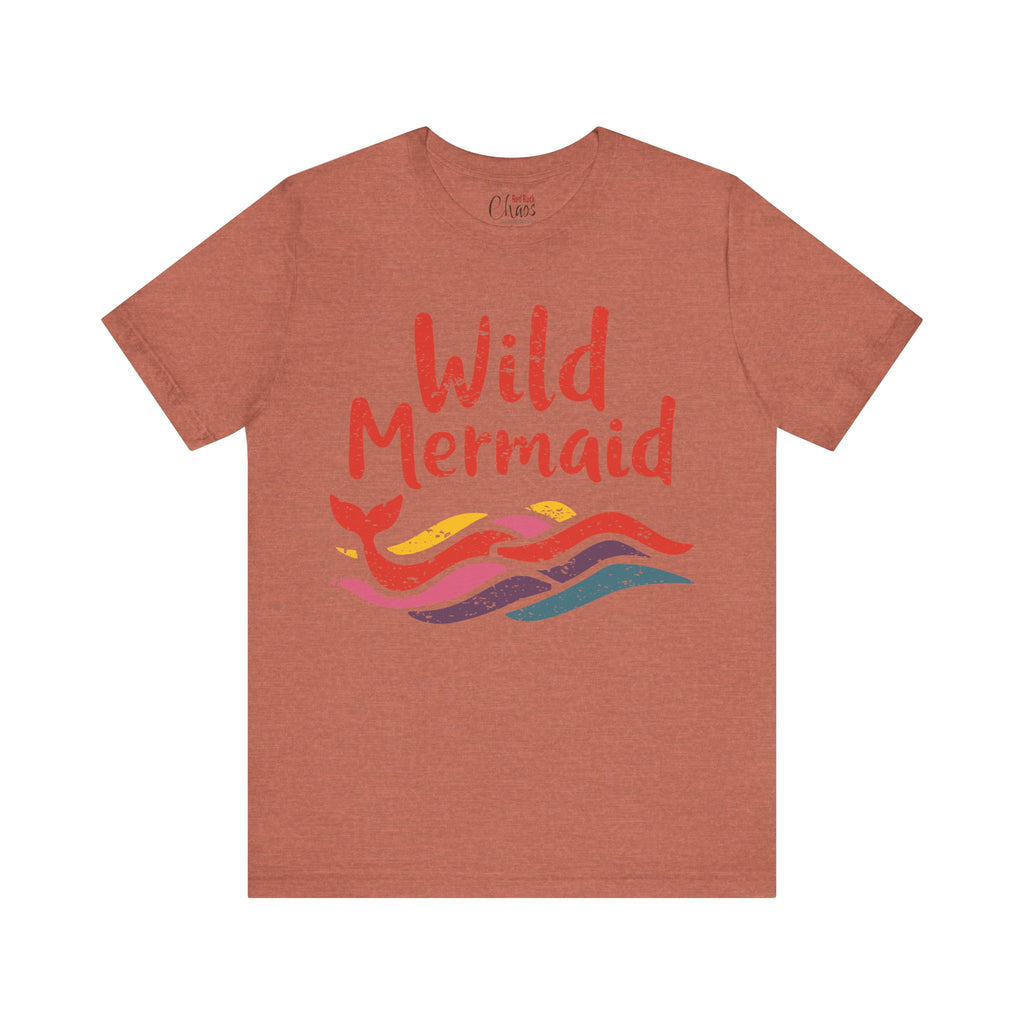 Wild Mermaid - Colorful Retro Ocean Vibes Tee