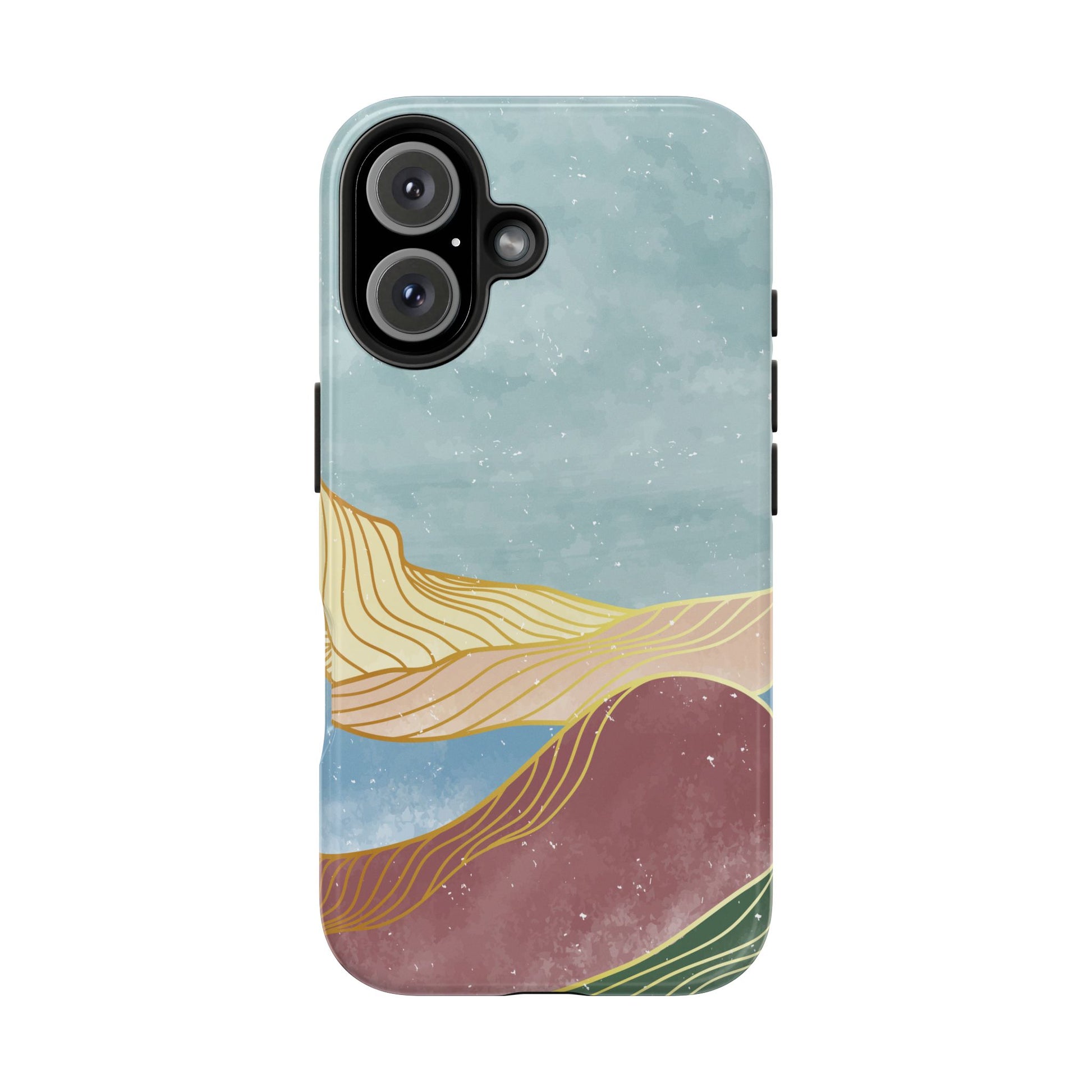 Abstract Mountain Blue Skies scene Phone Case