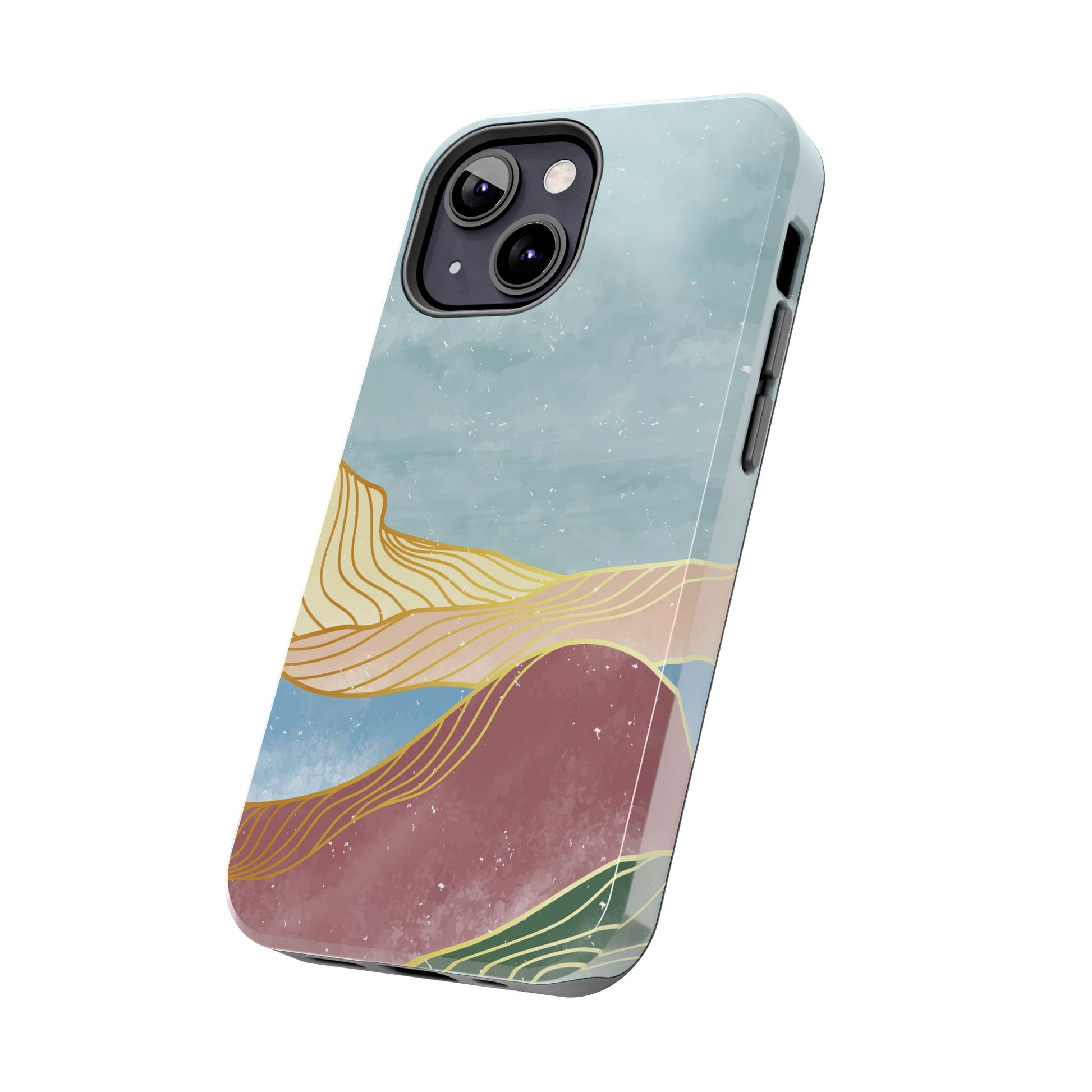Abstract Mountain Blue Skies scene Phone Case