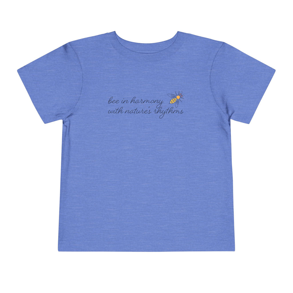 Bee in Harmony with Nature's Rhythms- Toddler Short Sleeve Tee