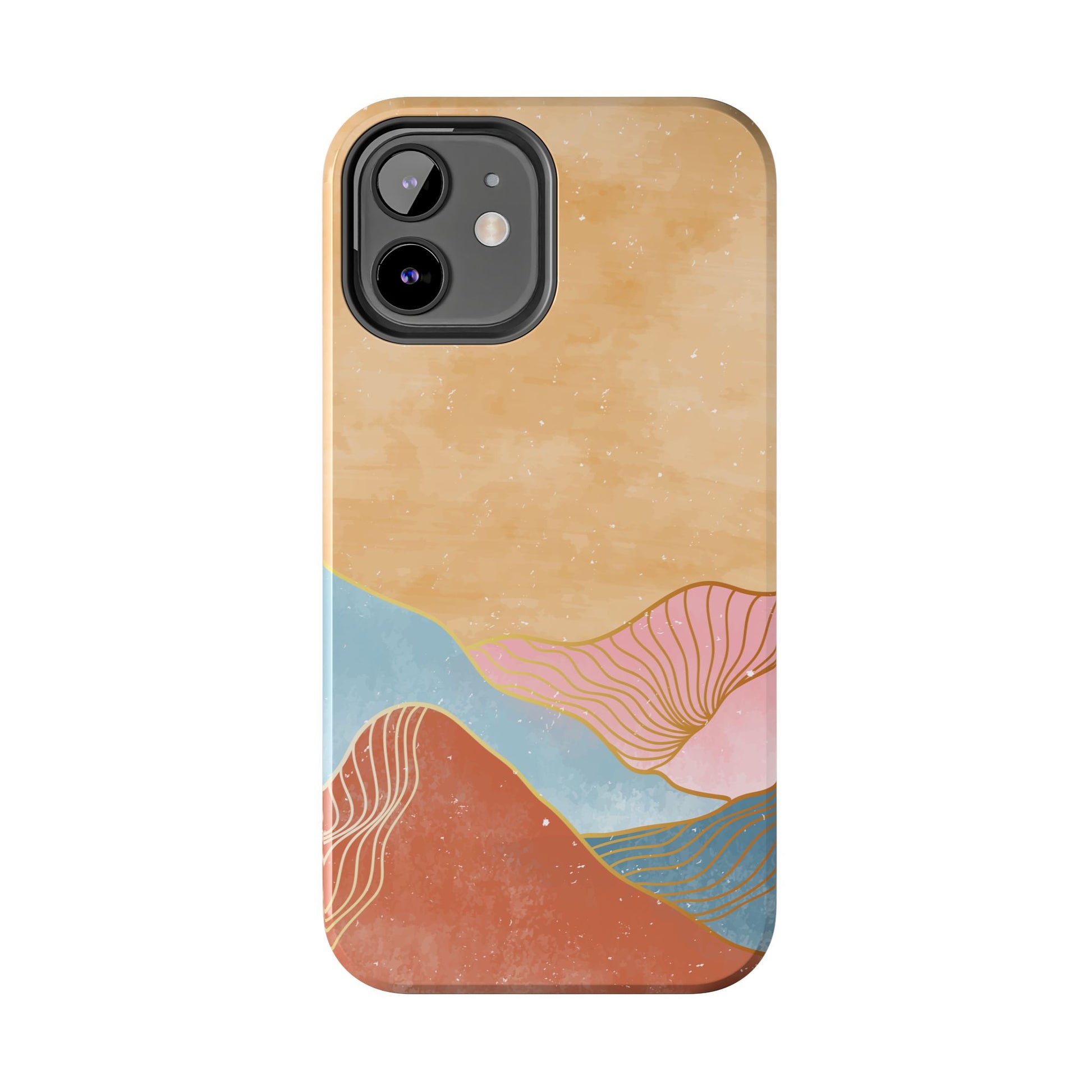Golden Horizon Abstract Mountain Phone Case