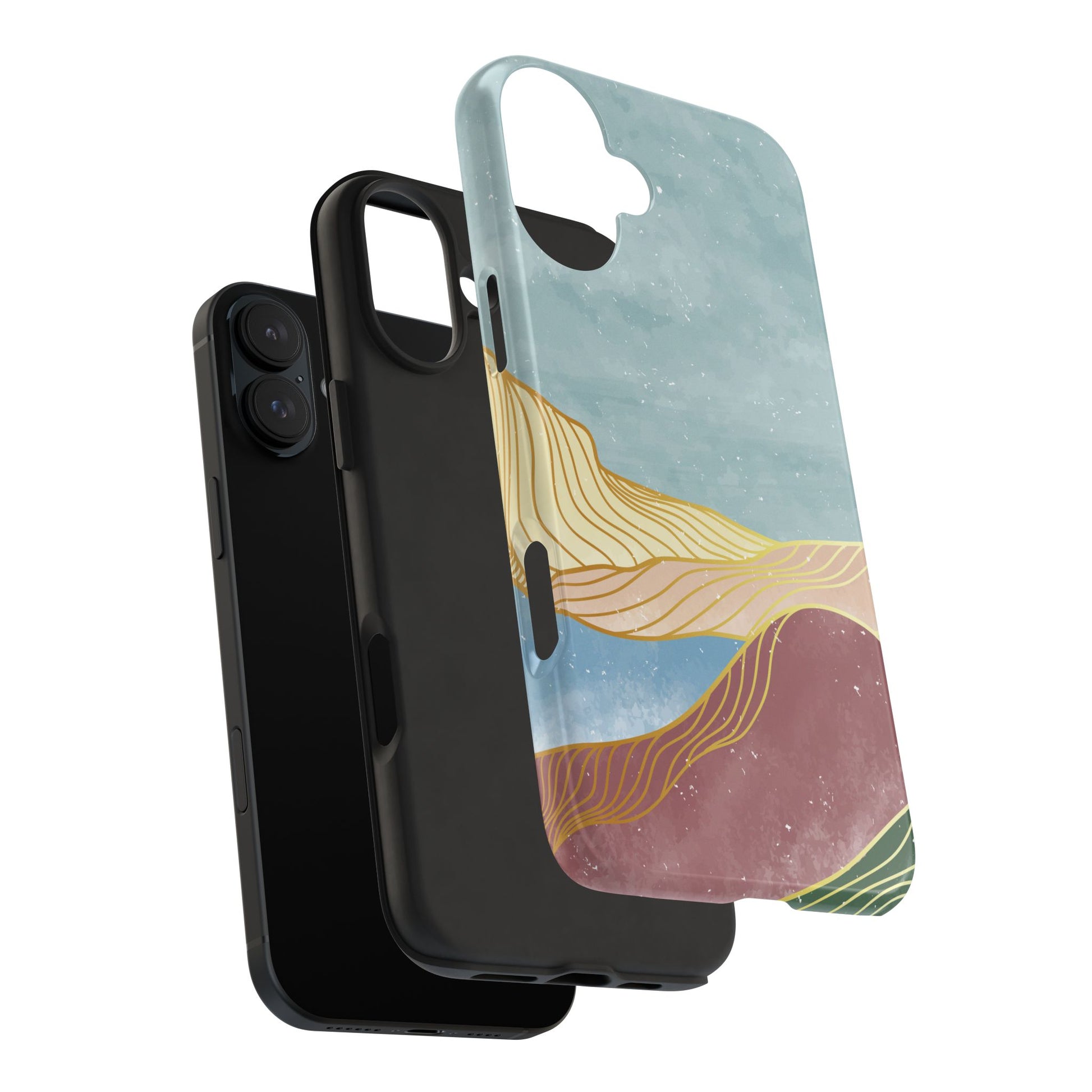 Abstract Mountain Blue Skies scene Phone Case