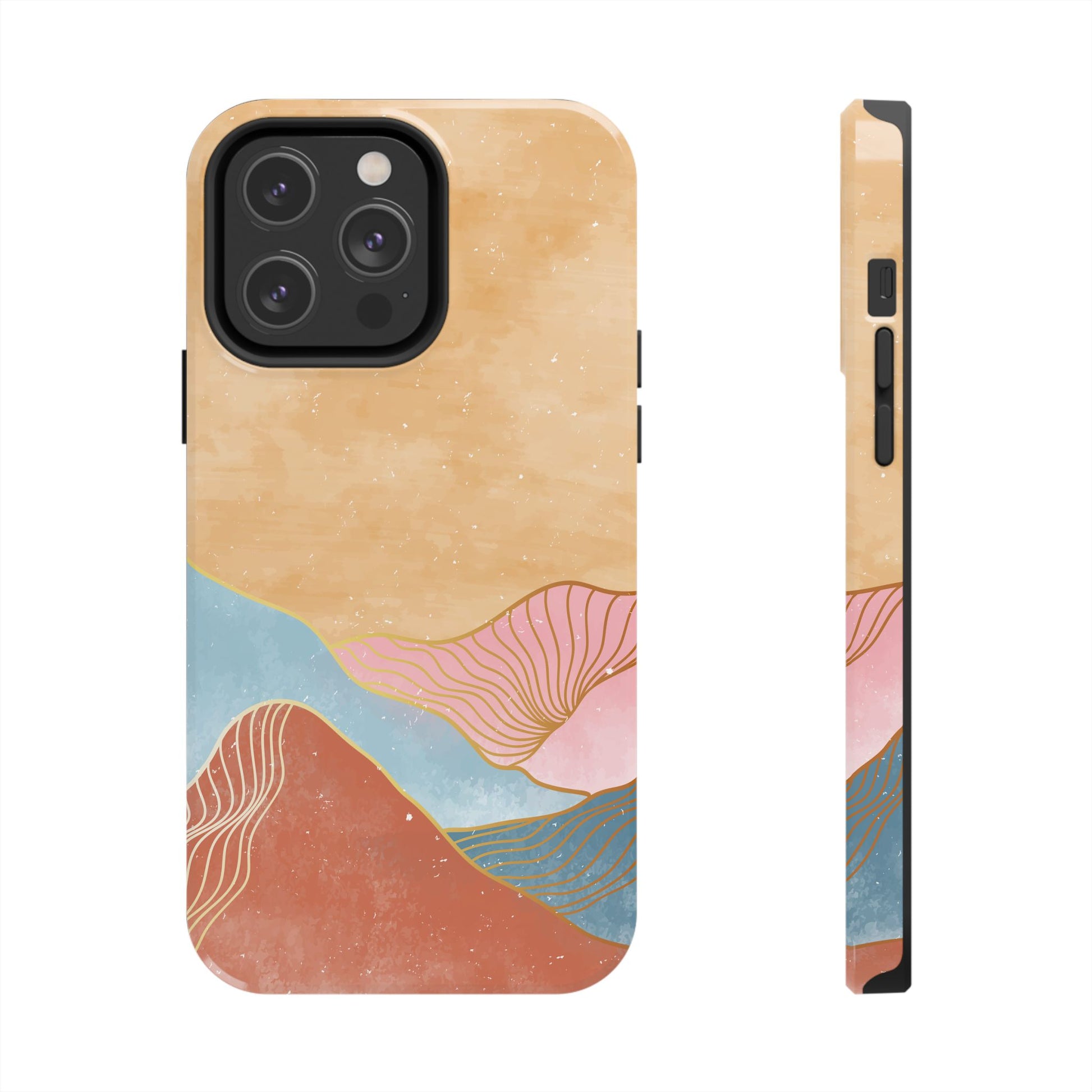 Golden Horizon Abstract Mountain Phone Case
