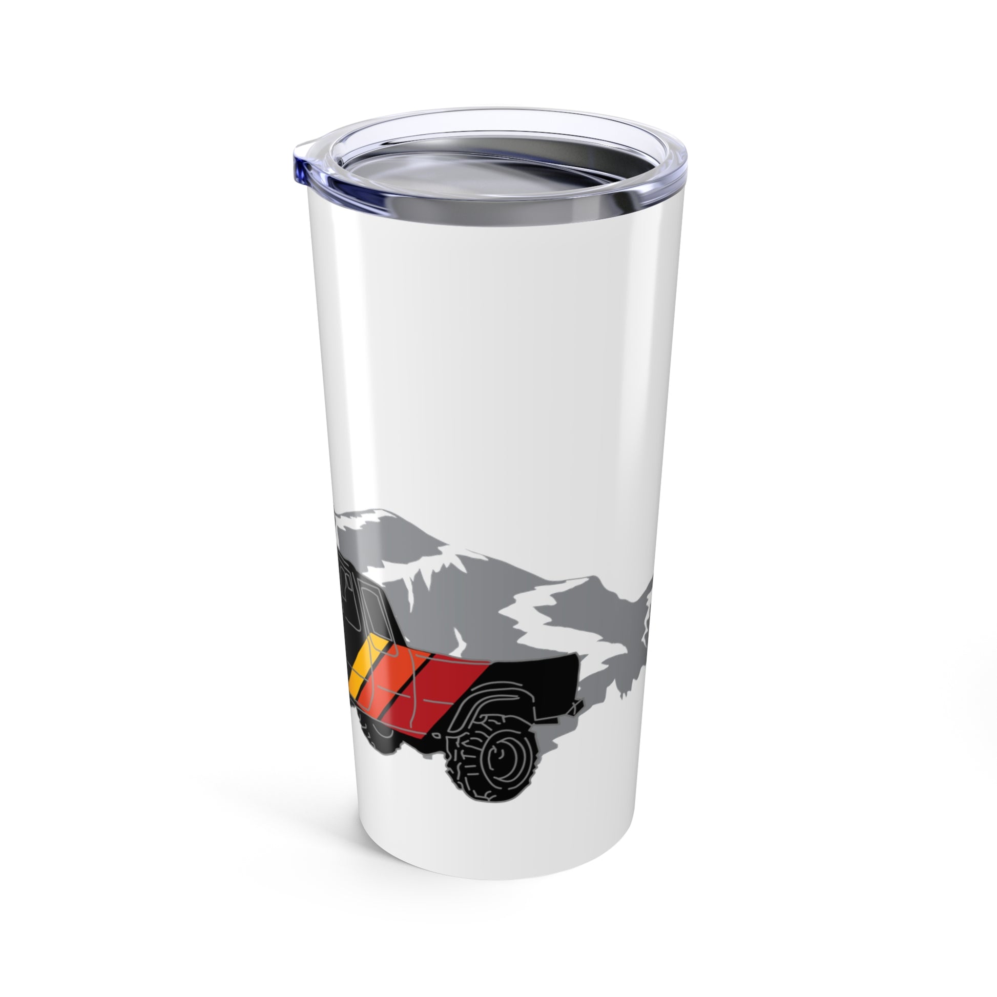 Retro Toyota Truck Tumbler — Vintage Stripes & Mountain Vibes (20oz)