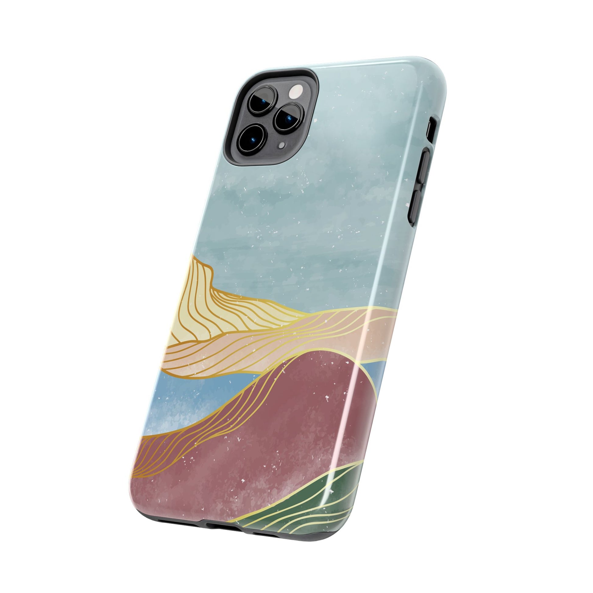 Abstract Mountain Blue Skies scene Phone Case