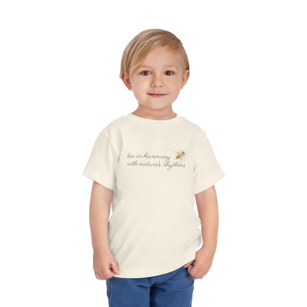 Bee in Harmony with Nature's Rhythms- Toddler Short Sleeve Tee