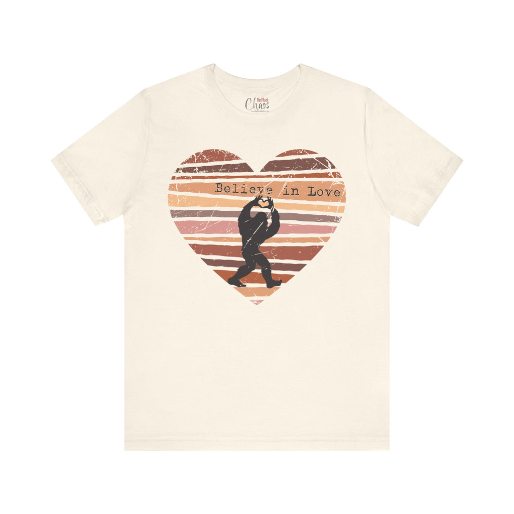 Believe in Love Bigfoot Retro Heart