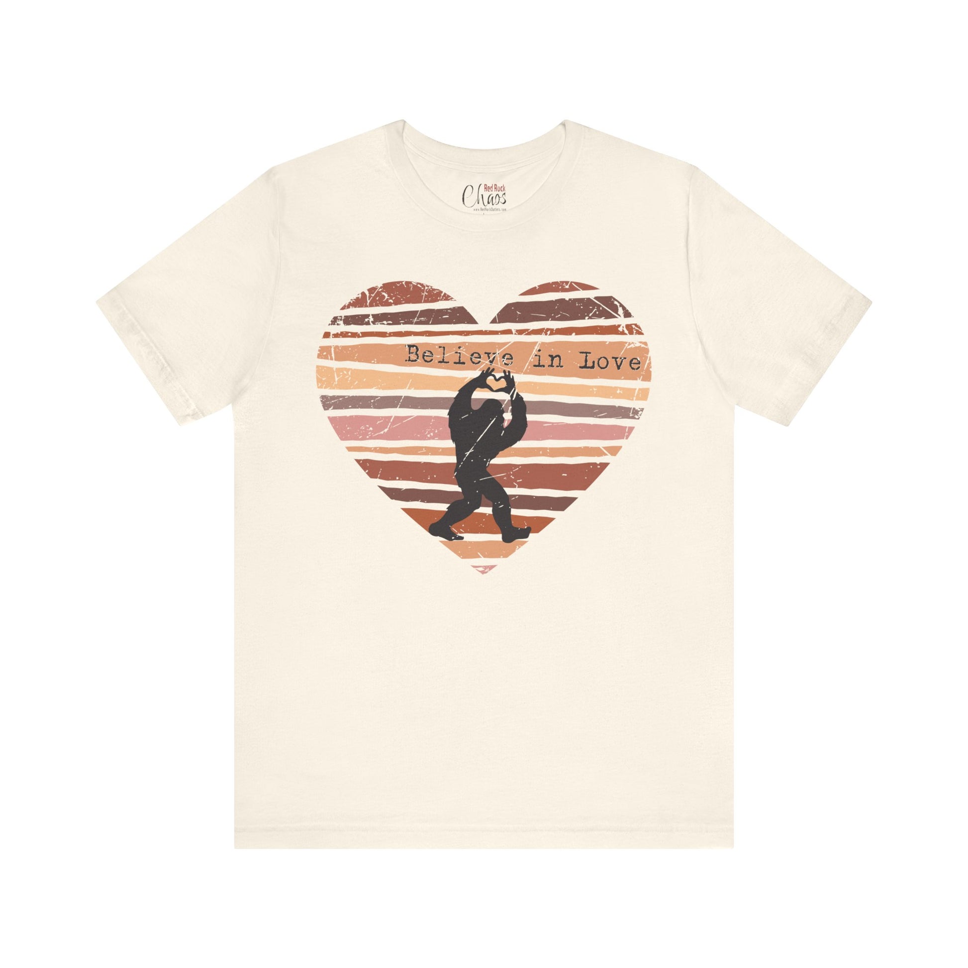 Believe in Love Bigfoot Retro Heart