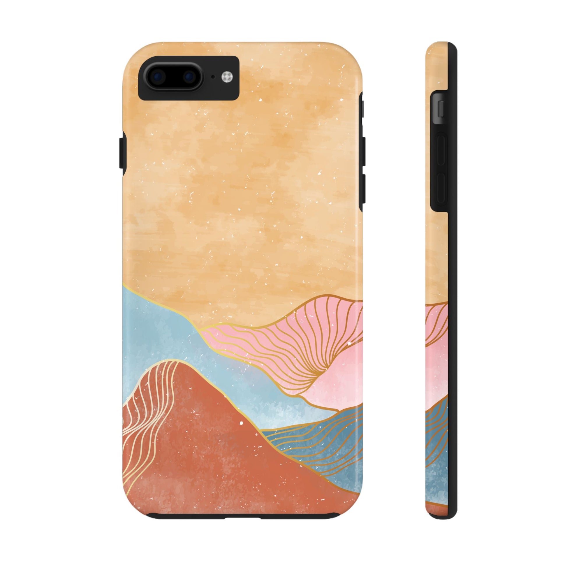 Golden Horizon Abstract Mountain Phone Case