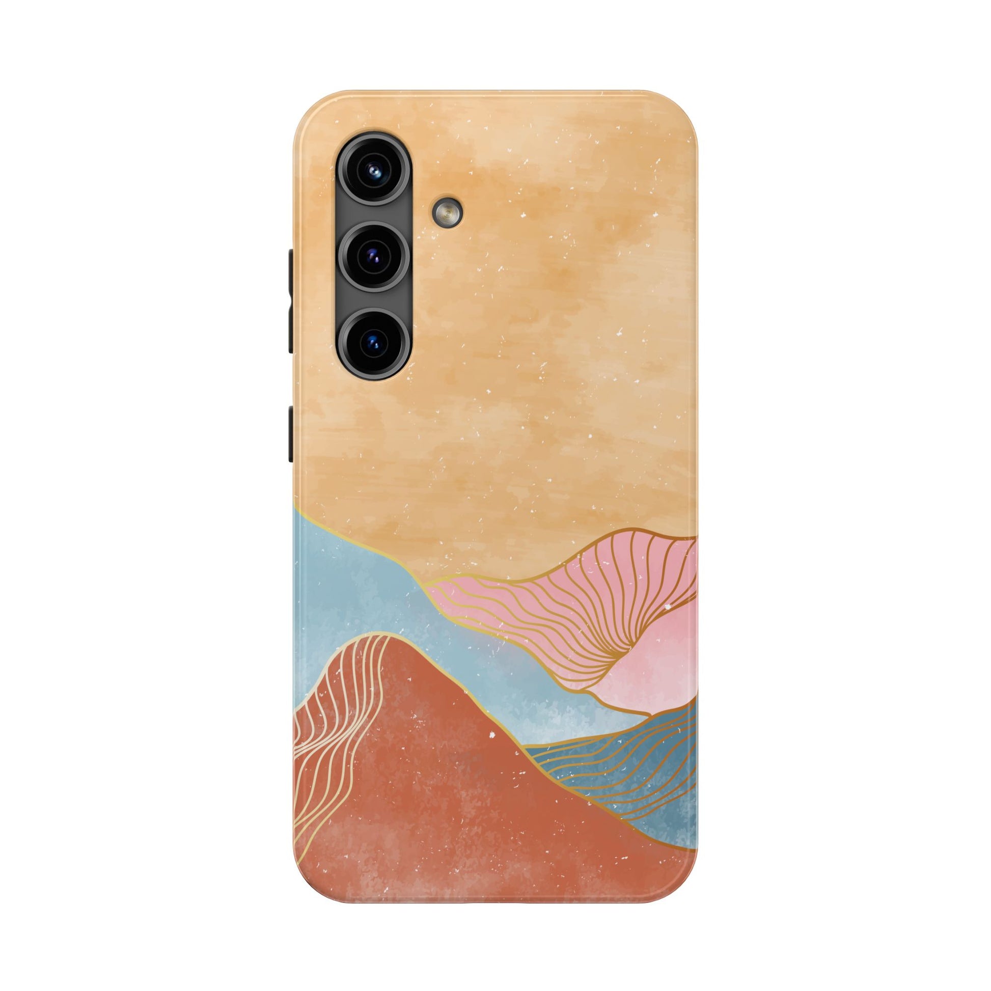 Golden Horizon Abstract Mountain Phone Case