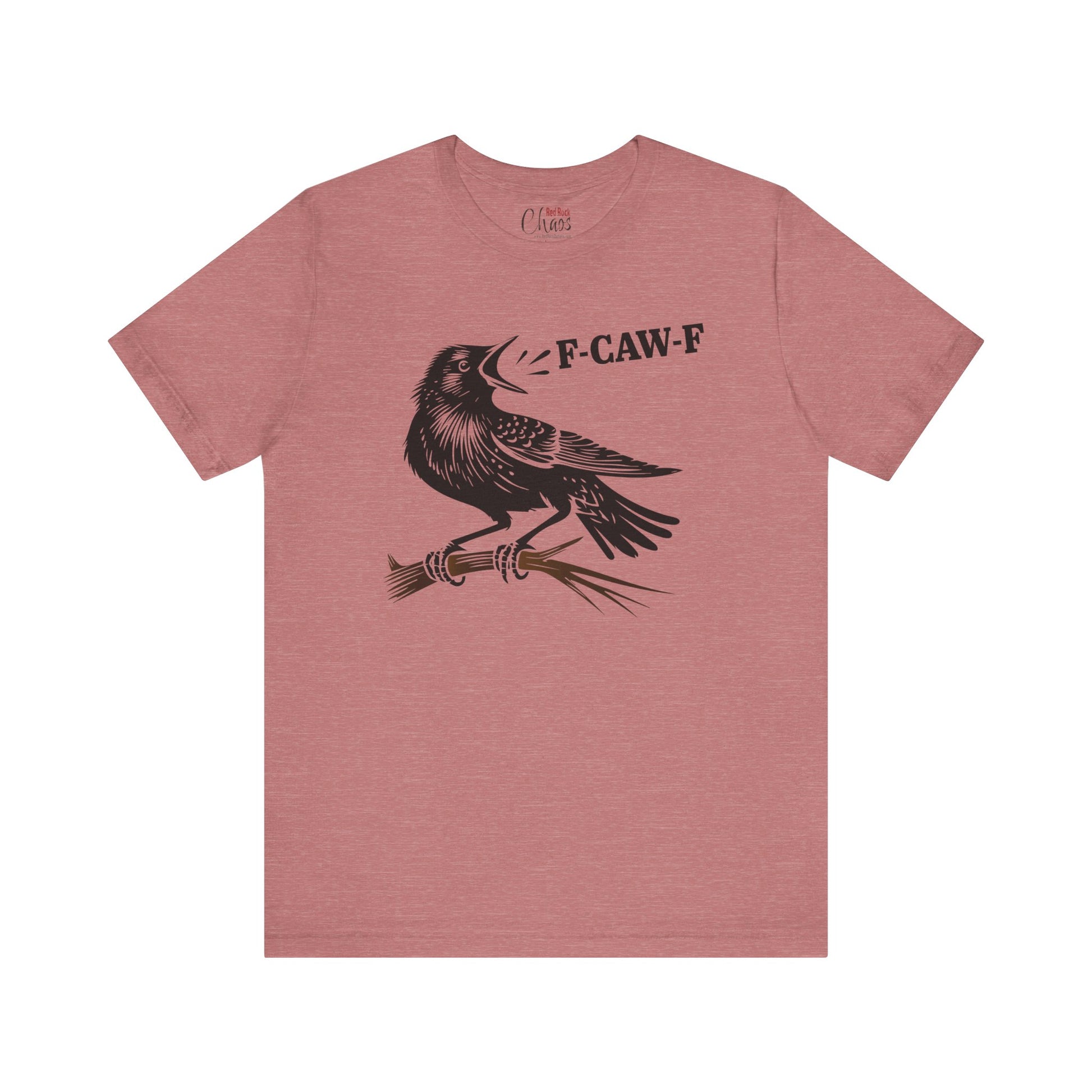 F-CAW-F Crow on Branch Funny Edgy Bird Shirt