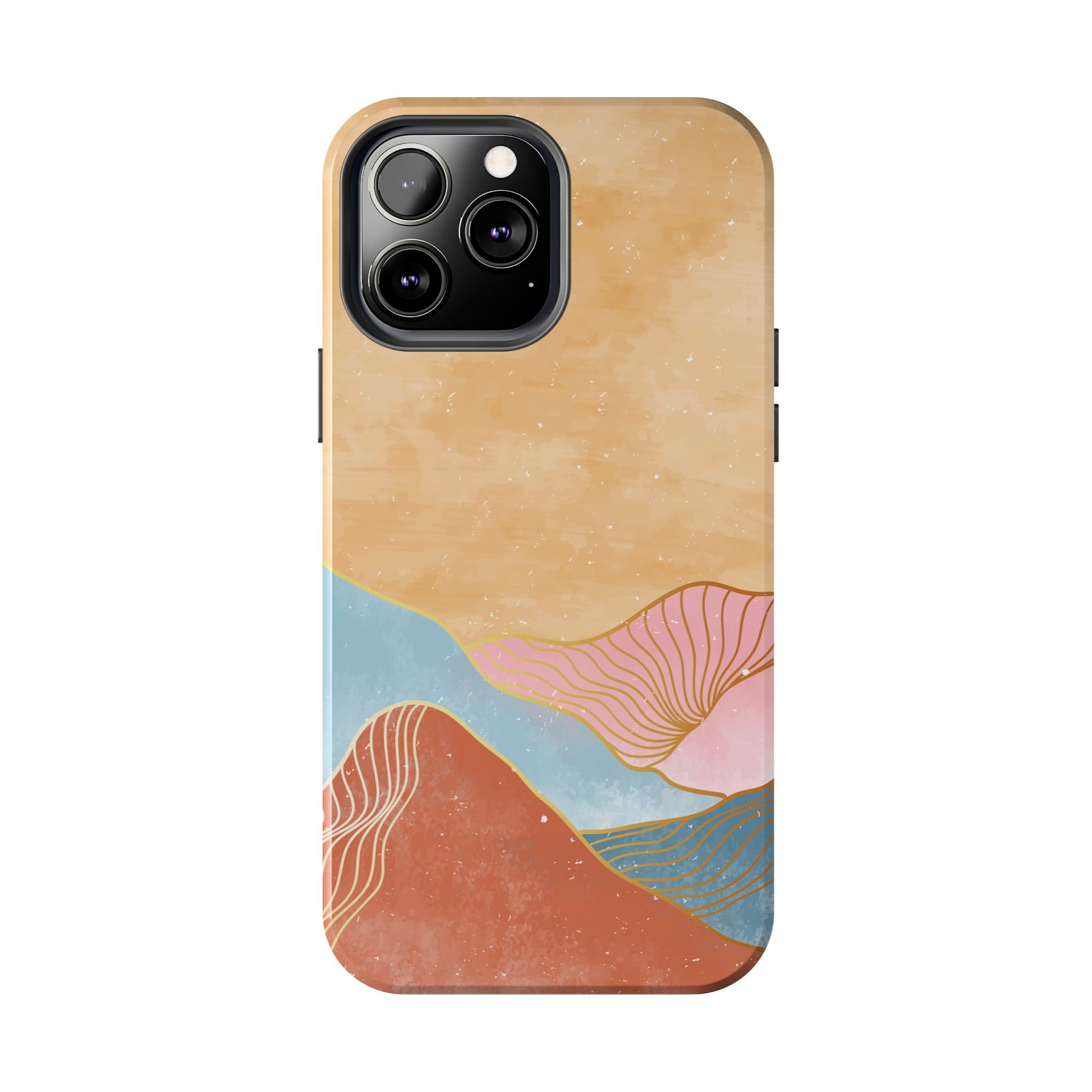 Golden Horizon Abstract Mountain Phone Case