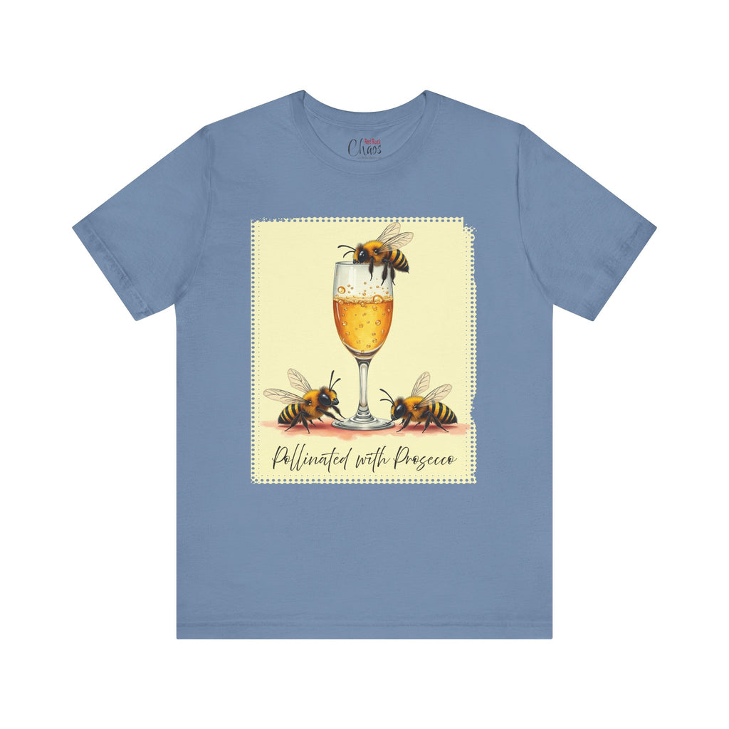 Pollinated with Prosecco – Cute Funny Bee Pun Tee
