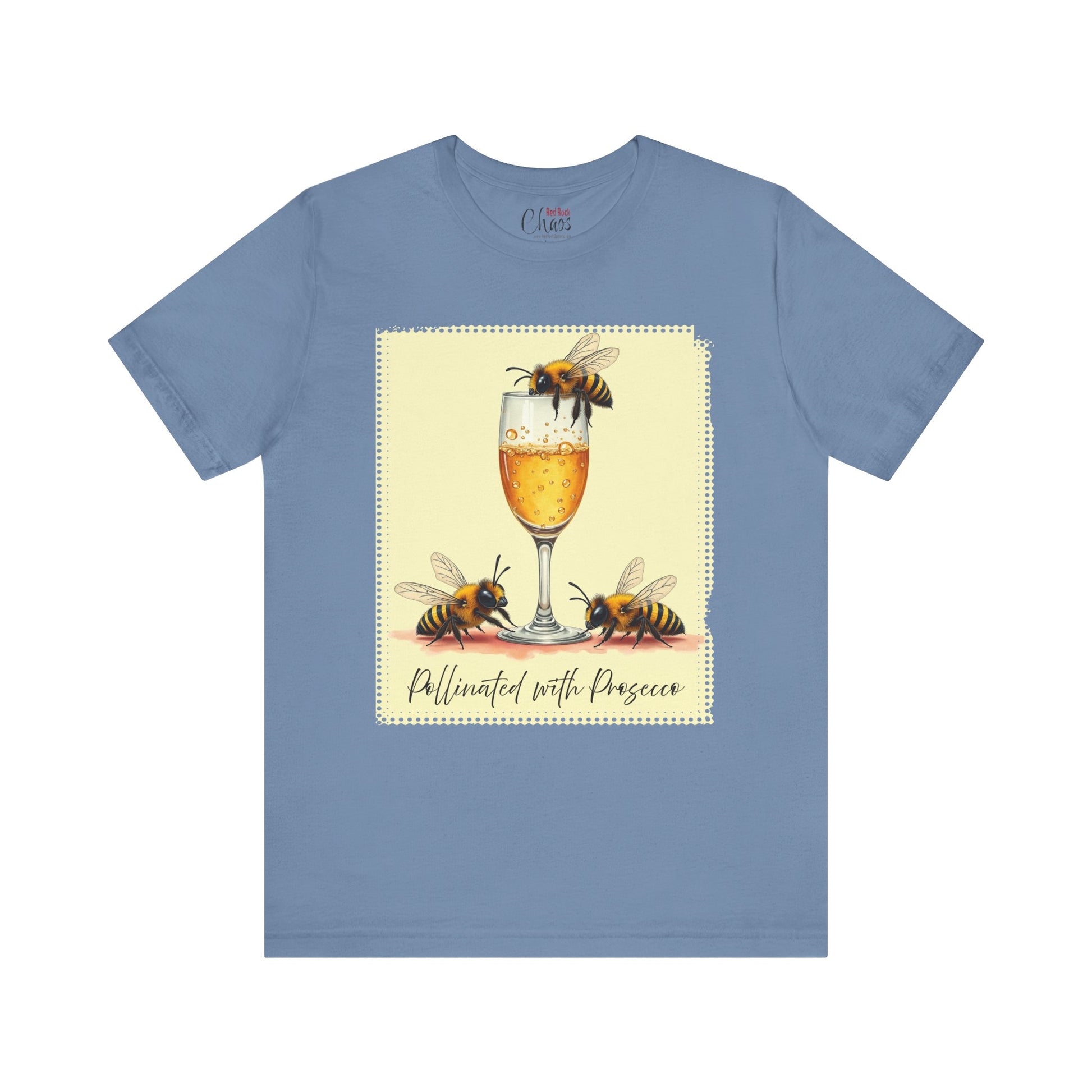 Pollinated with Prosecco – Cute Funny Bee Pun Tee